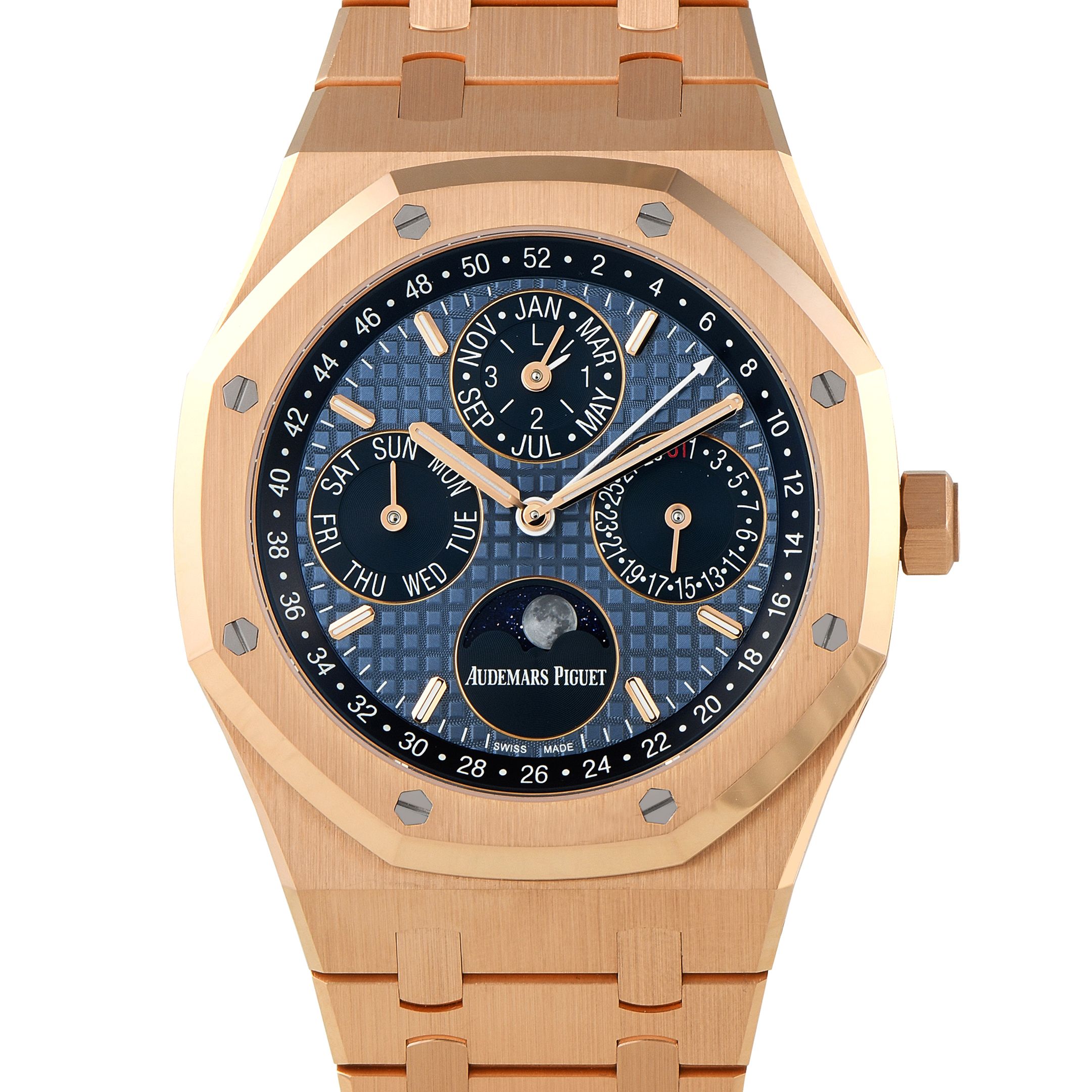 Audemars Piguet Royal Oak Perpetual Calendar Rose Gold Watch 26574OR.OO.1220OR.02