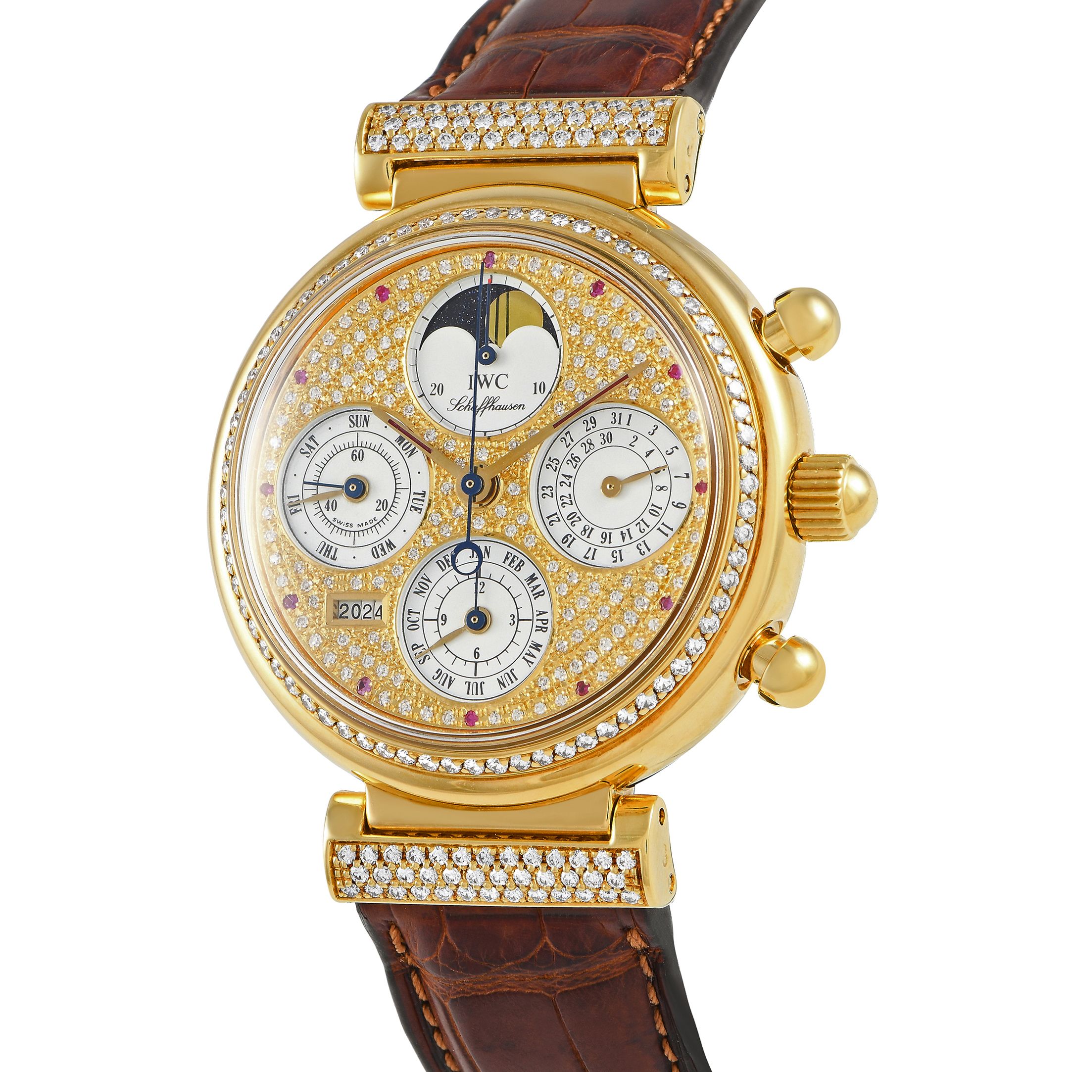IWC Da Vinci Perpetual Calendar Chronograph Diamond-Set Watch 9253