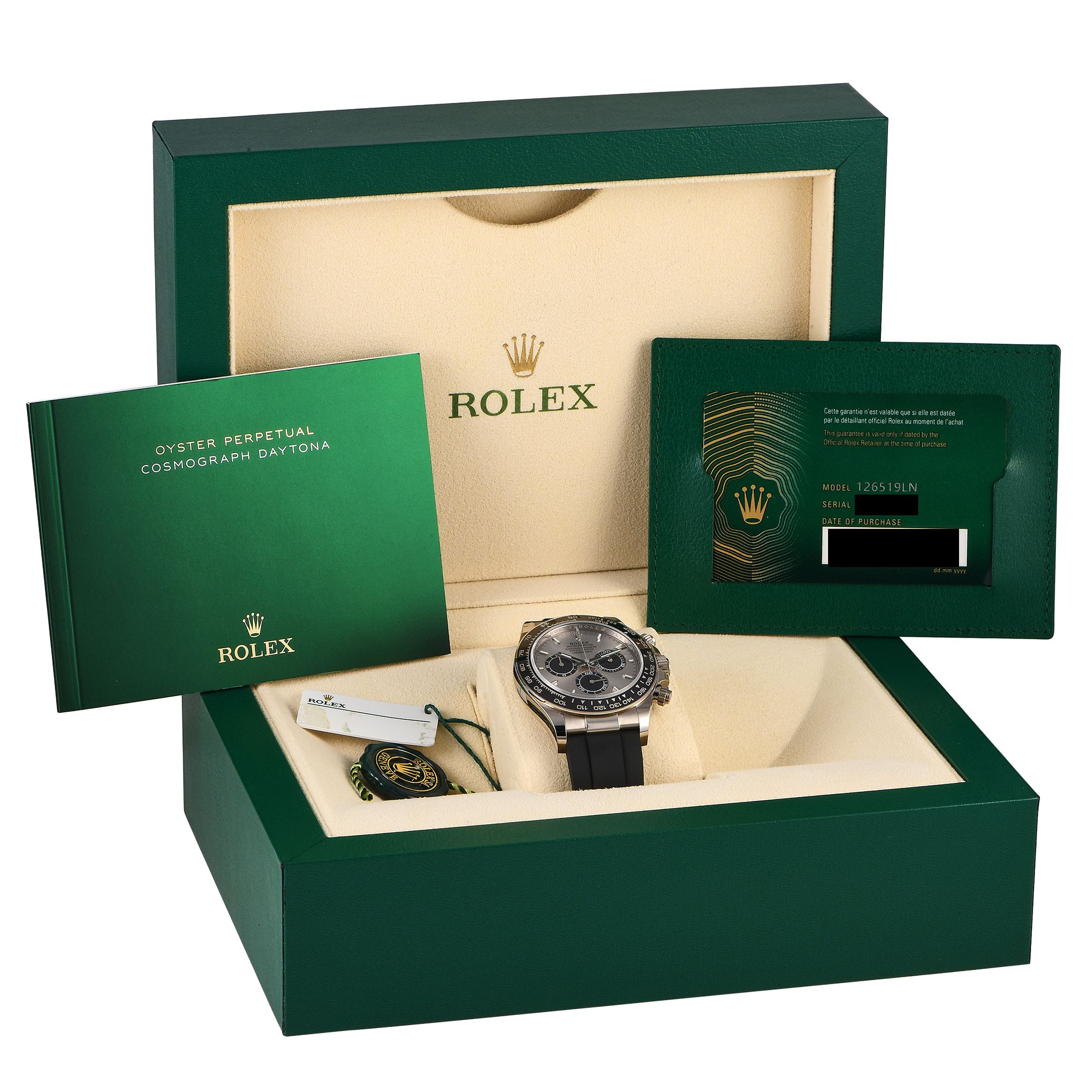 Rolex Daytona 18K White Gold Watch 126519LN