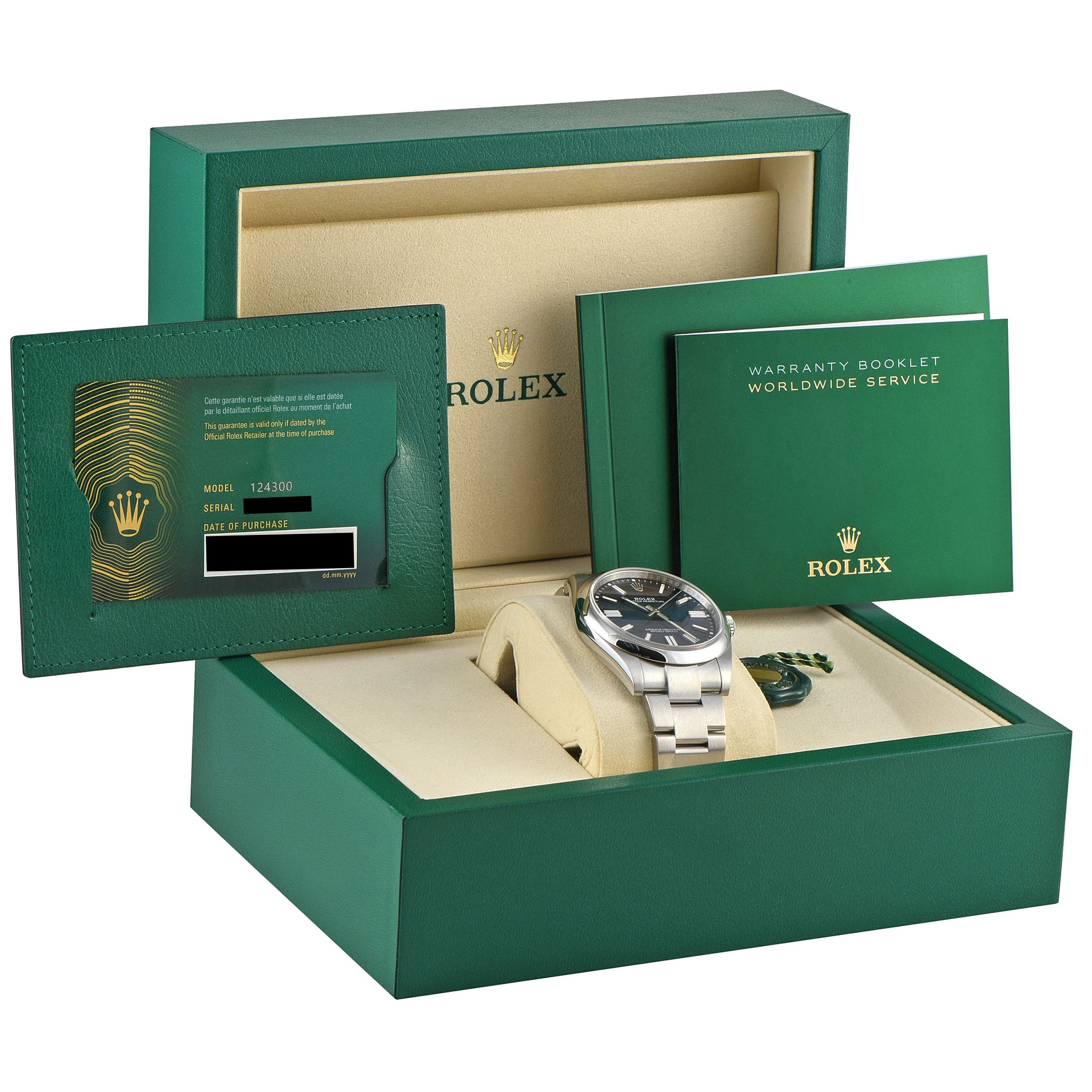 Rolex Oyster Perpetual 41 Blue Dial Steel Watch 124300