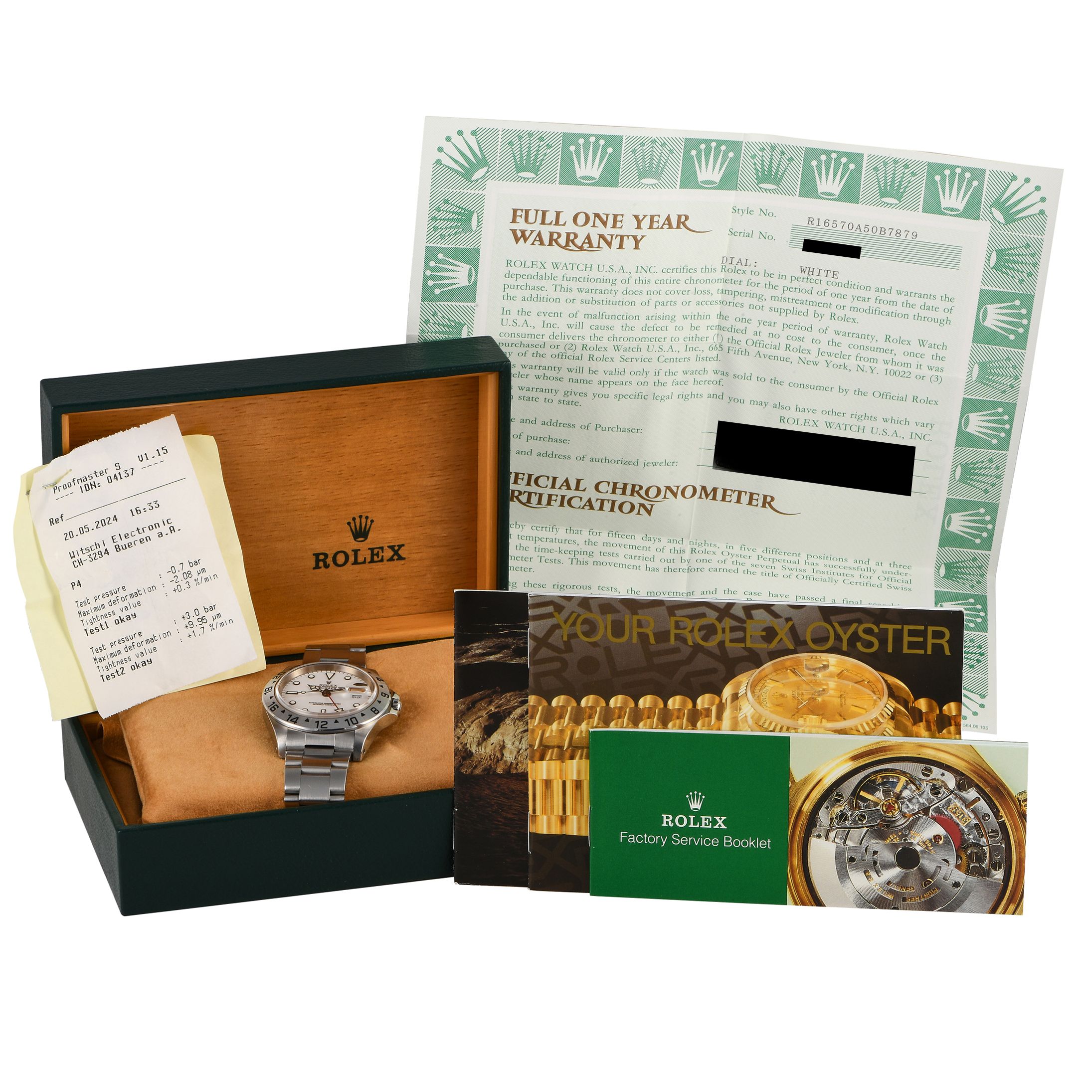 Rolex Explorer II White Dial Watch 16570