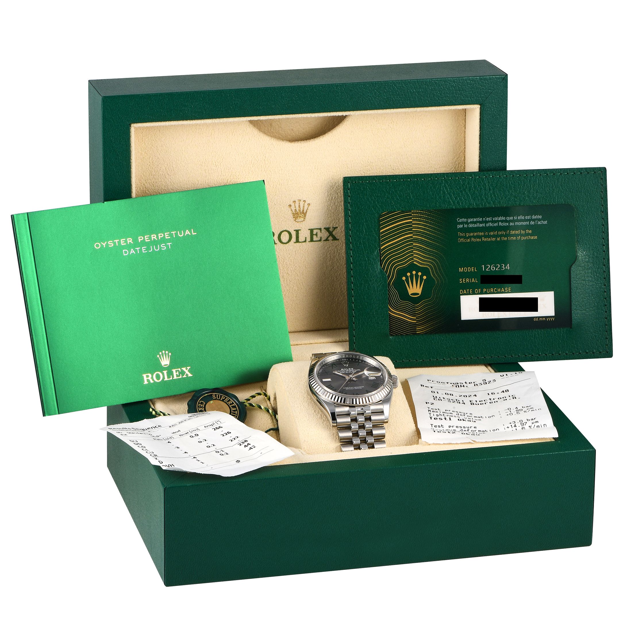Rolex Datejust 36 Slate Roman Dial Watch 126234