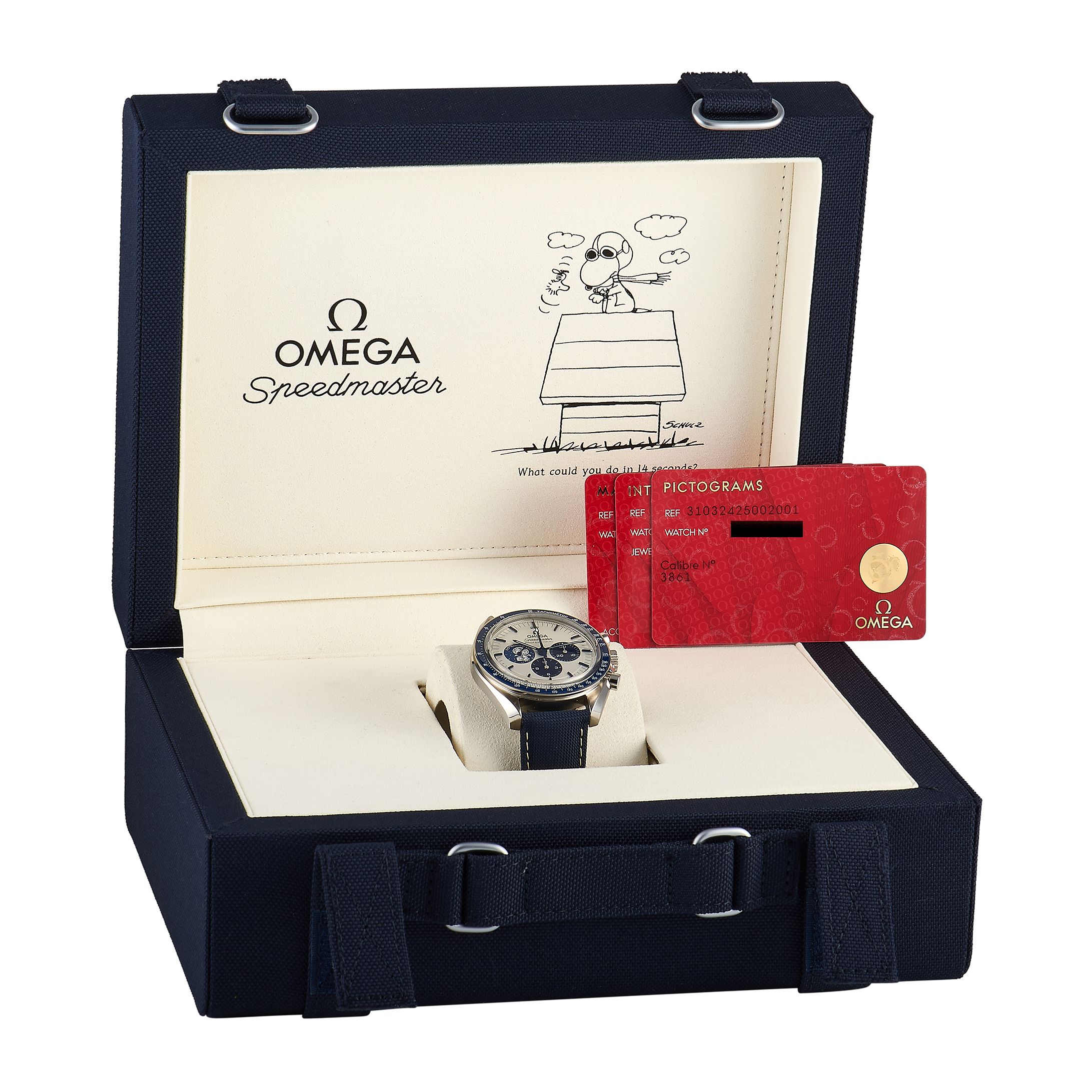 Omega Speedmaster Silver Snoopy Award 50th Anniversary Watch 310.32.42.50.02.001