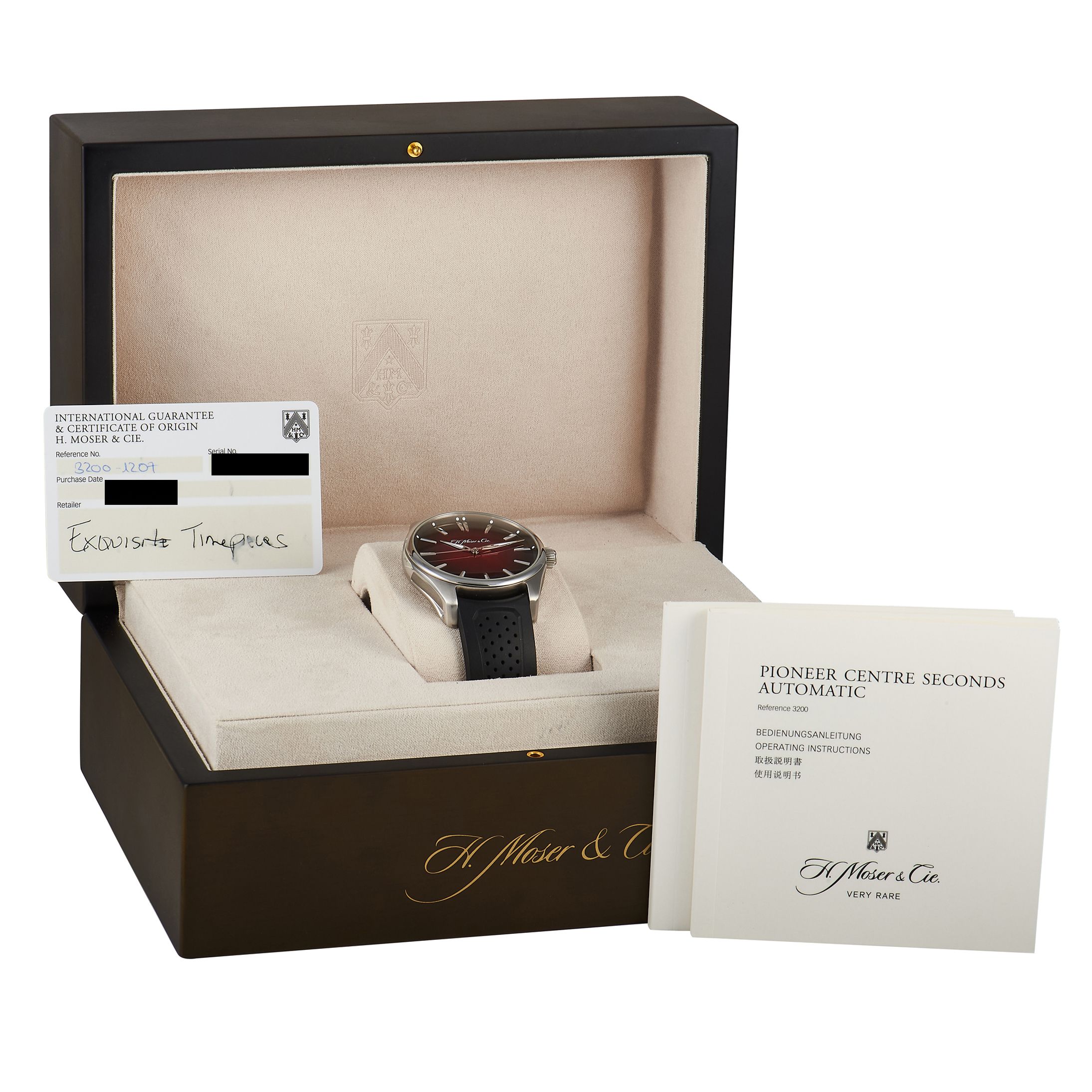 H. Moser Pioneer Centre Seconds Swiss Mad Red Watch 3200-1207