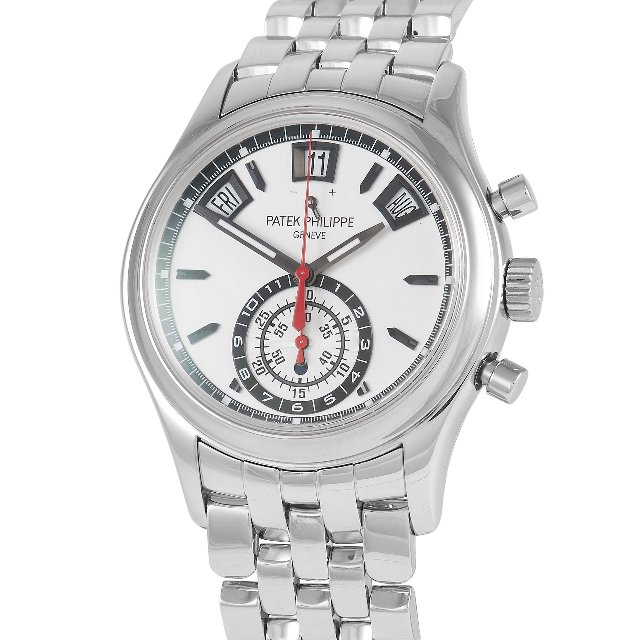 Patek Philippe Grand Complications Silver Opaline Chronograph Watch 5960/1A-001