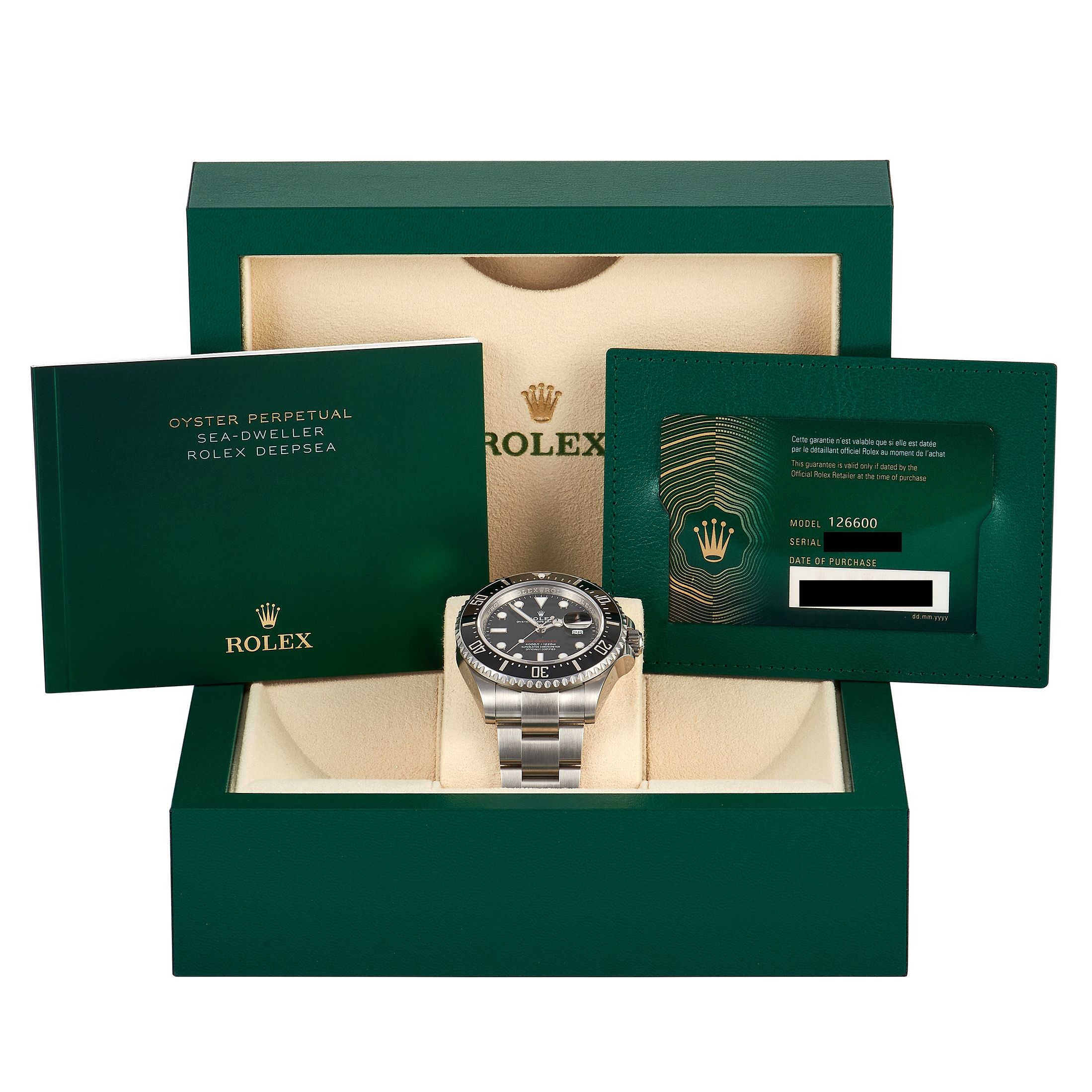 Rolex Sea-Dweller Black Dial Watch 126600-0001