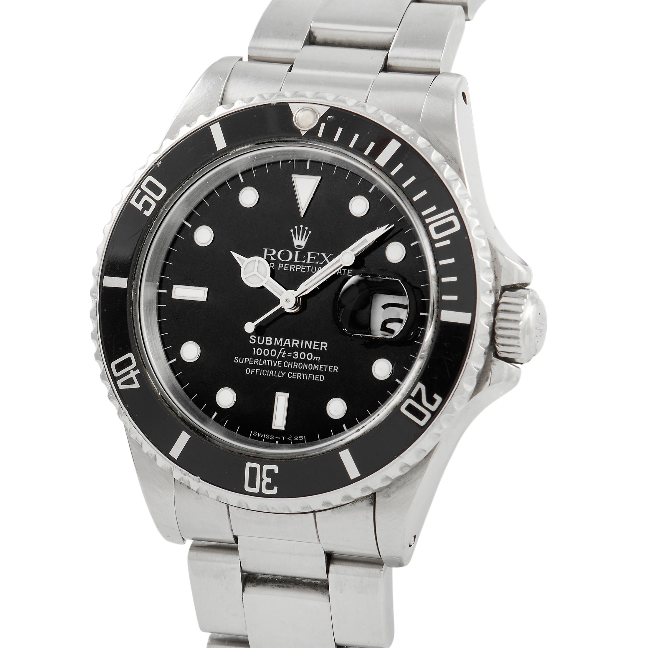 Rolex Submariner Black Dial Watch 16610BKSO