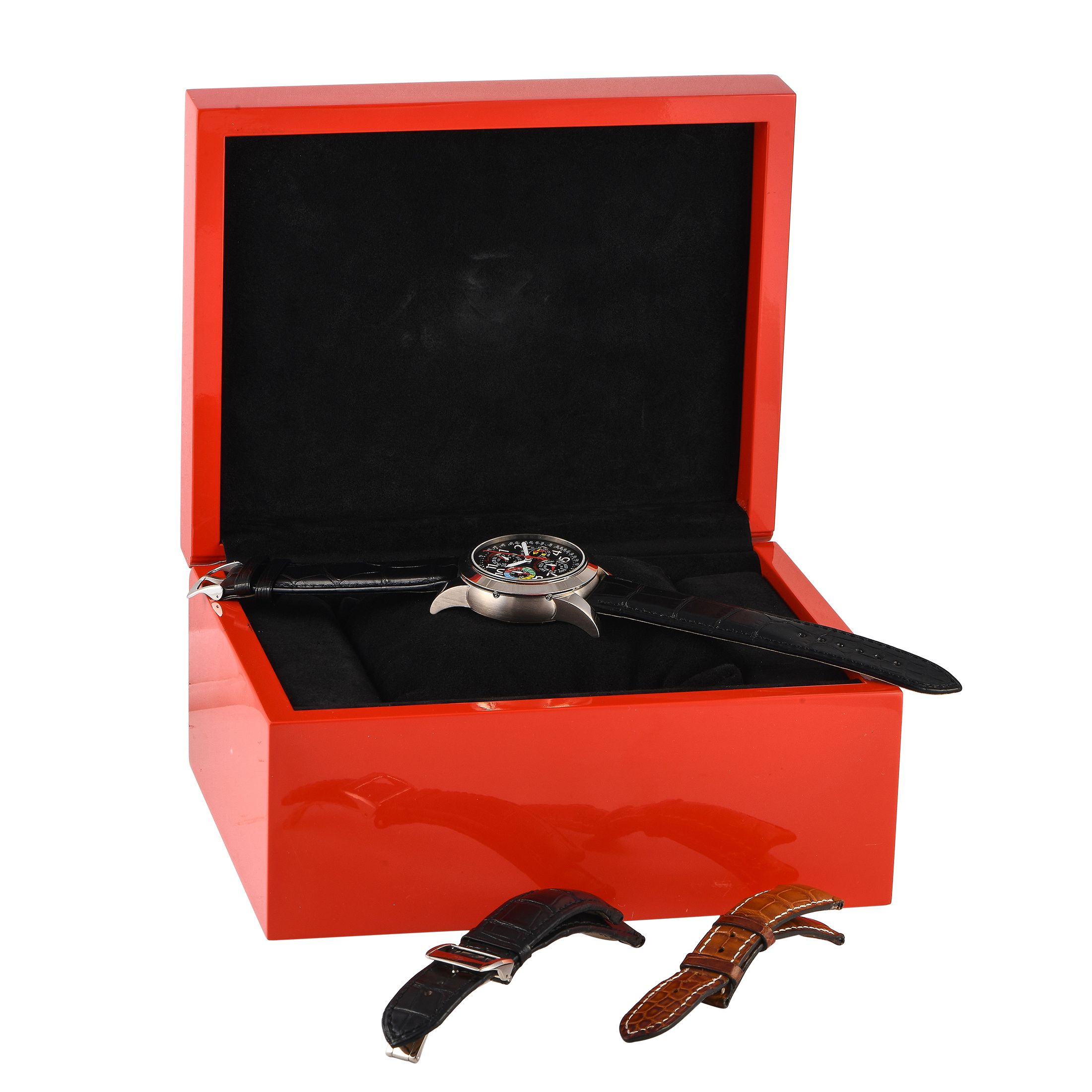 Girard Perregaux Enzo Ferrari Triple Bridge Tourbillon Watch 99190-53-611