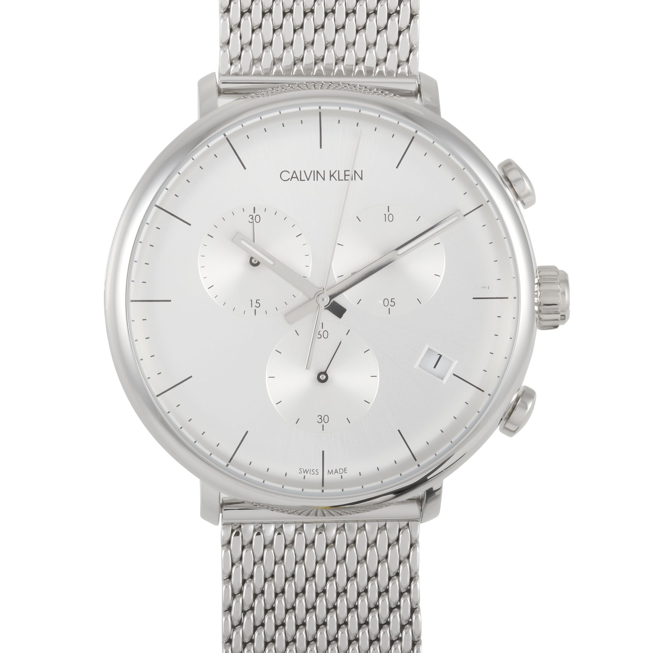 Calvin Klein High Noon Chronograph Silver Dial Watch K8M2