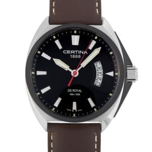 Certina DS Royal Black Dial Men's Brown Leather Watch C010.410.16.051.00
