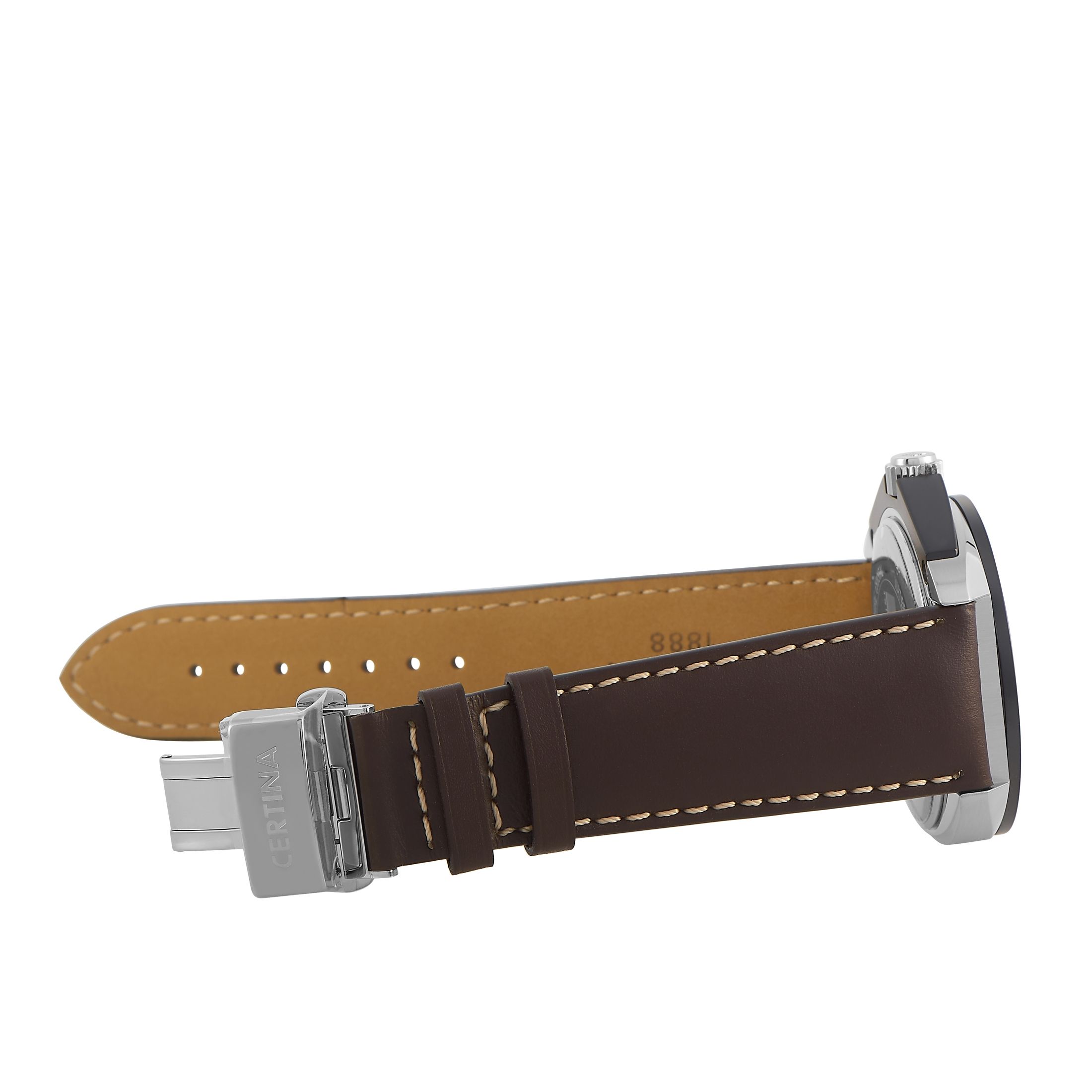 Certina DS Royal Black Dial Men's Brown Leather Watch C010.410.16.051.00