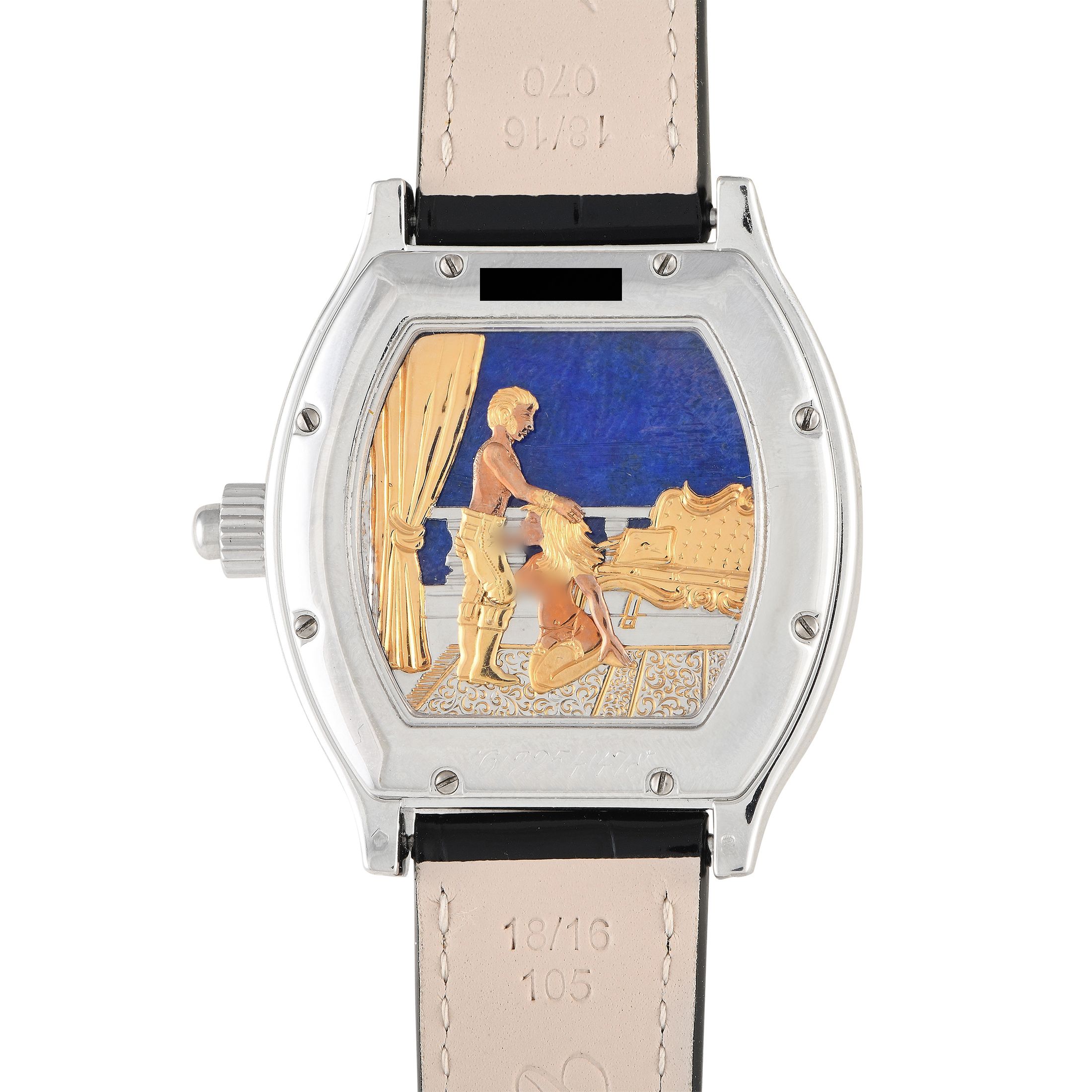 Chopard Tortue Erotique Lapis Lazuli Dial White Gold Watch 16/2254/478