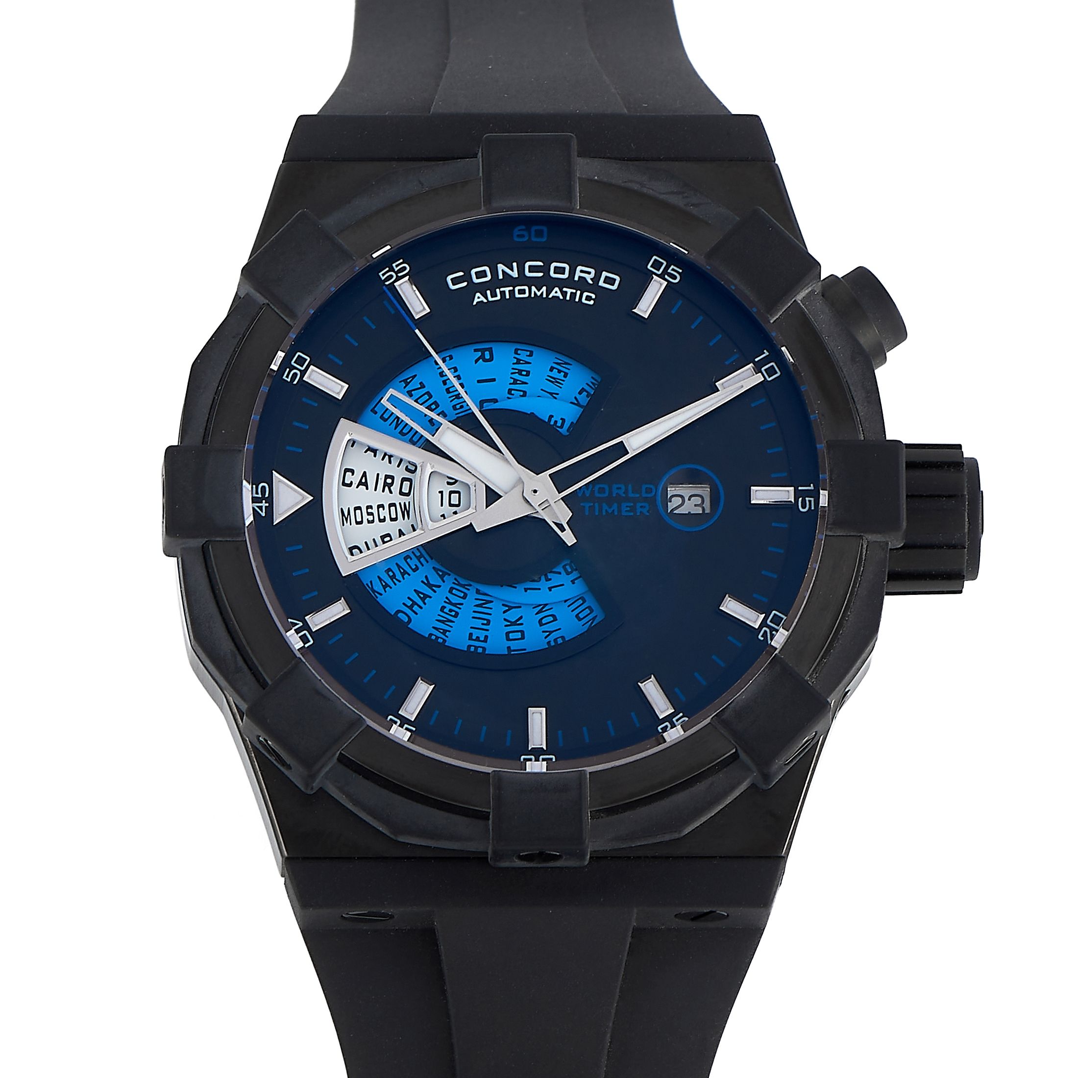 Concord C1 World Time Blue Dial Watch 01.6.39.1015