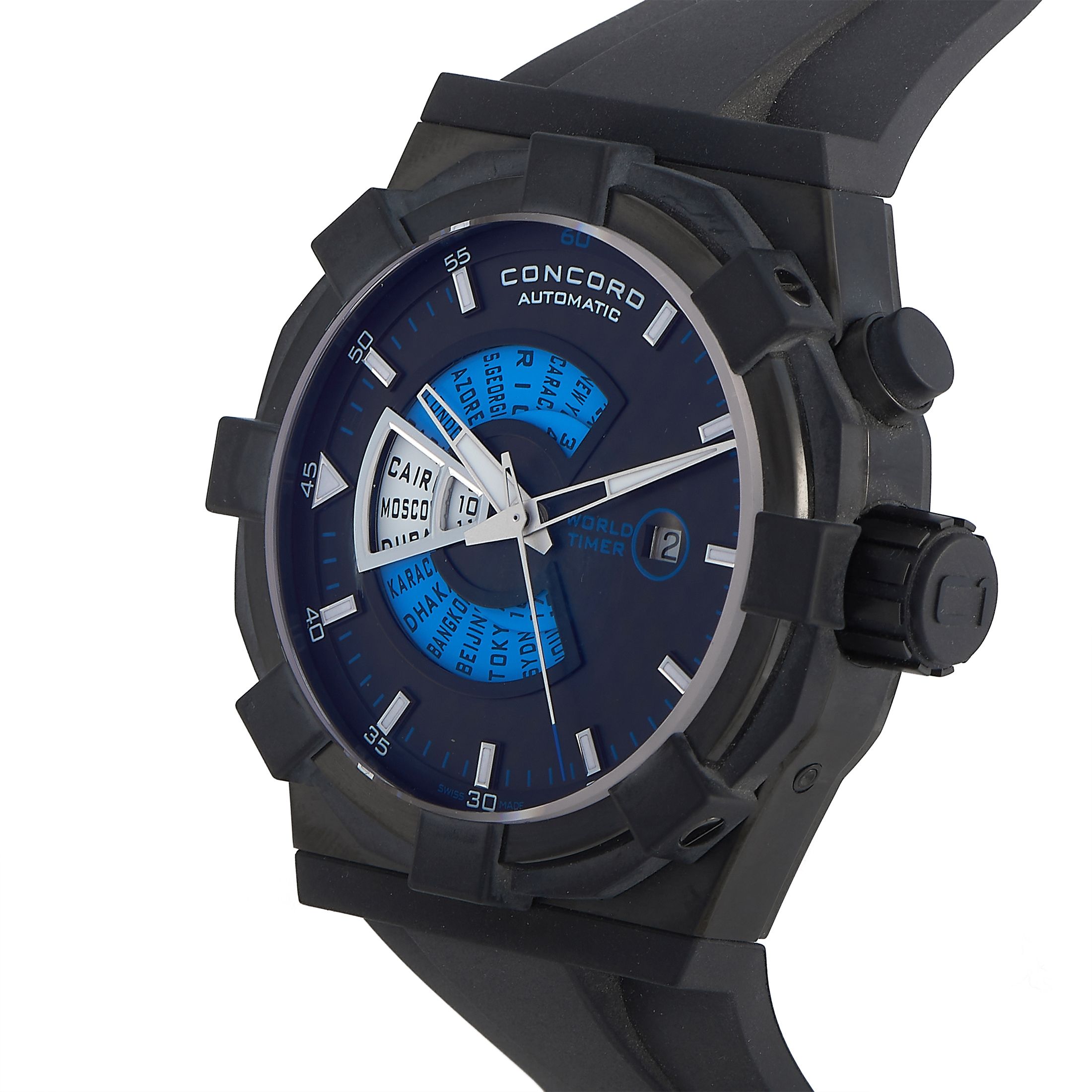Concord C1 World Time Blue Dial Watch 01.6.39.1015