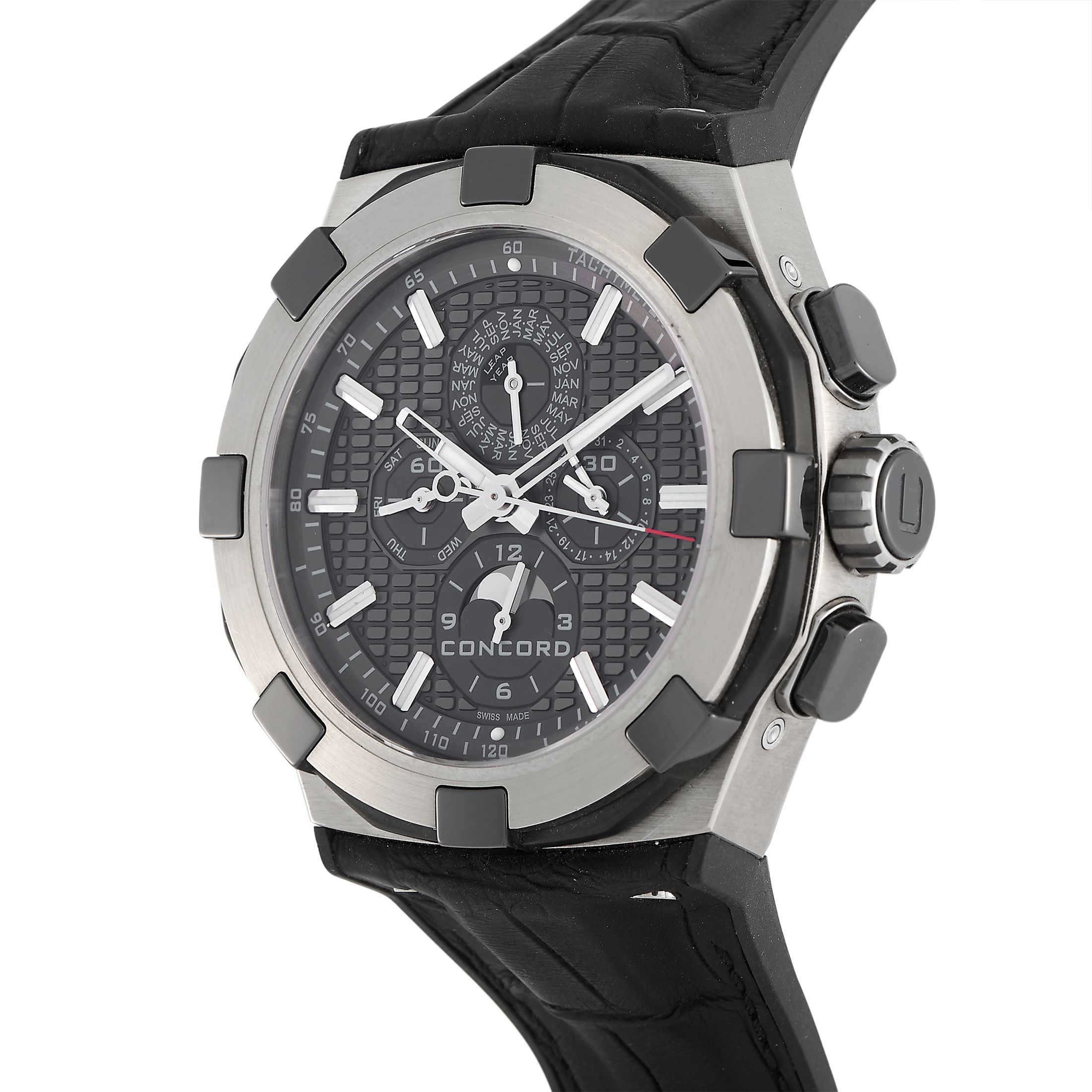 Concord C1 White Gold Perpetual Calendar Chronograph Watch 01.6.60.1087