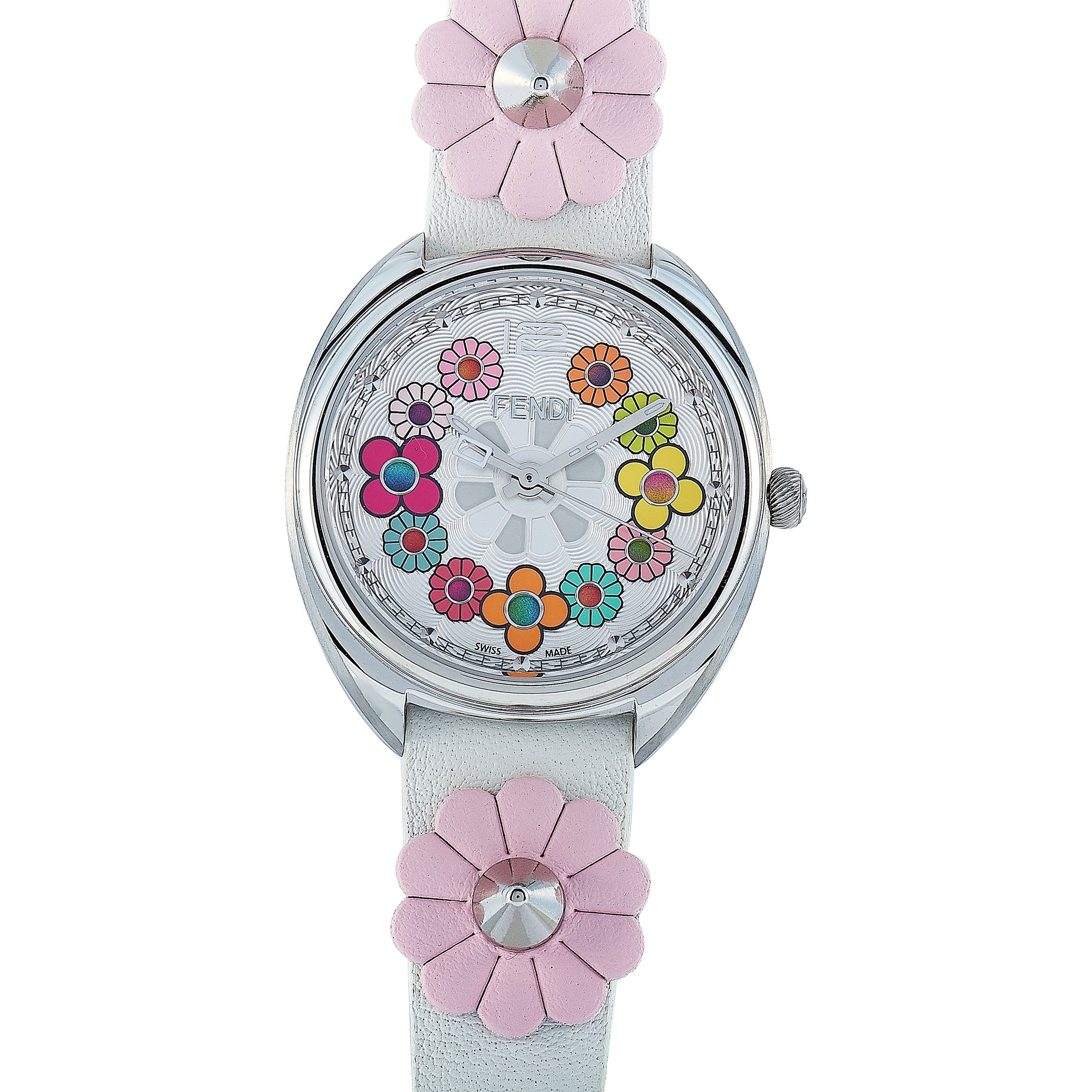 Fendi Momento Multi-Colored Flower Quartz Watch F234034041