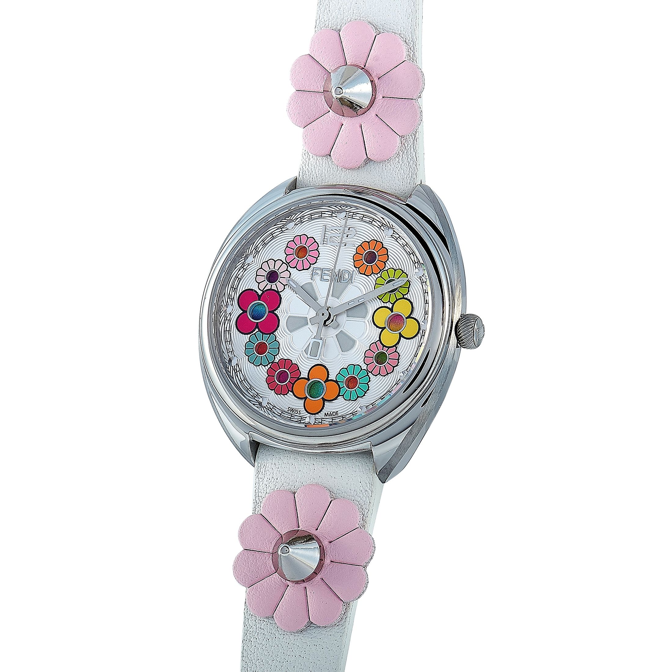 Fendi Momento Multi-Colored Flower Quartz Watch F234034041