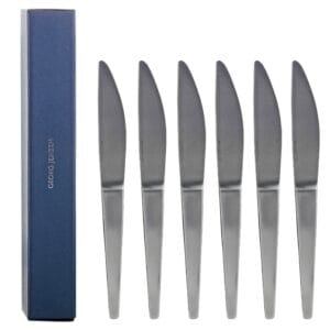 Georg Jensen Caravel Stainless Steel Dinner Knife Set 6 Pieces