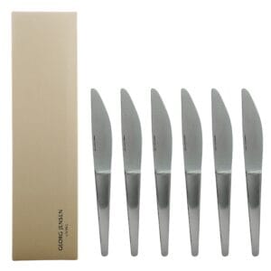 Georg Jensen Caravel Stainless Steel Luncheon/Starters/Dessert Knife Set 6 Pieces