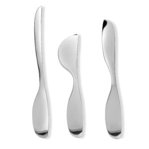 Georg Jensen Alfredo Stainless Steel Cheese Knife Set 3 pieces