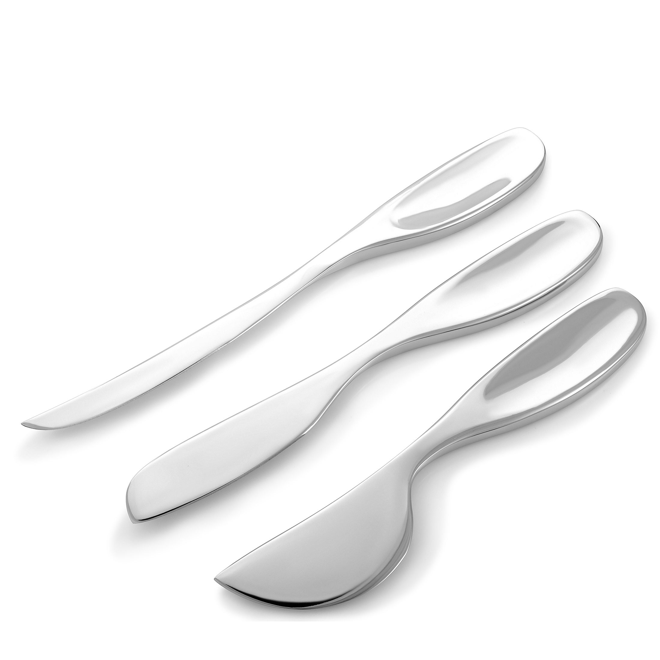 Georg Jensen Alfredo Stainless Steel Cheese Knife Set 3 pieces
