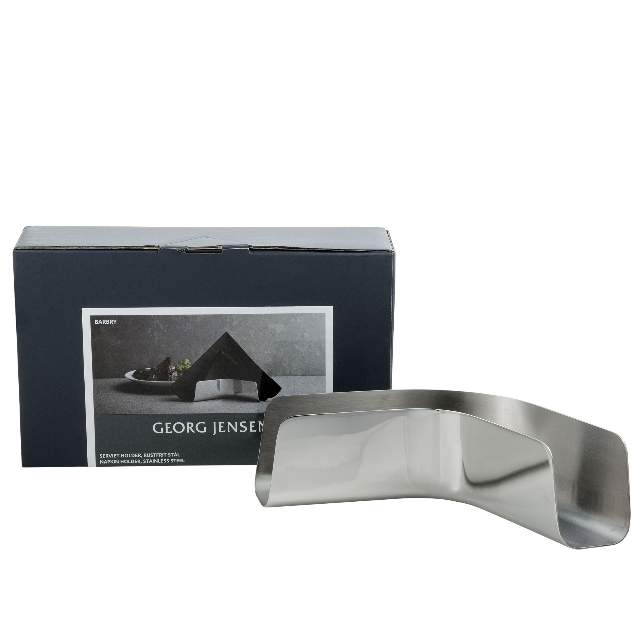 Georg Jensen Barbry Stainless Steel Napkin Holder
