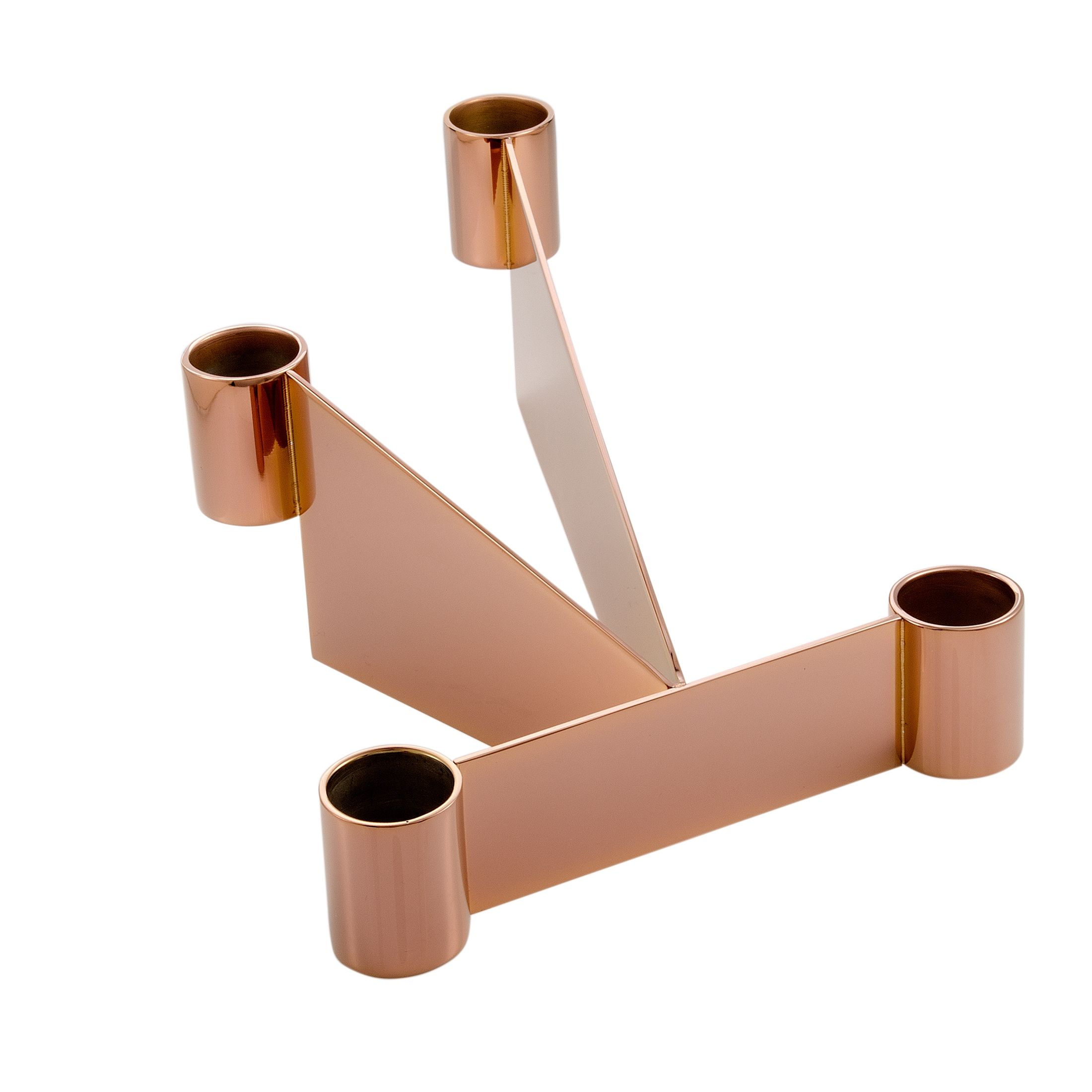 Georg Jensen Urkiola Stainless Steel and PVD Candle Holder