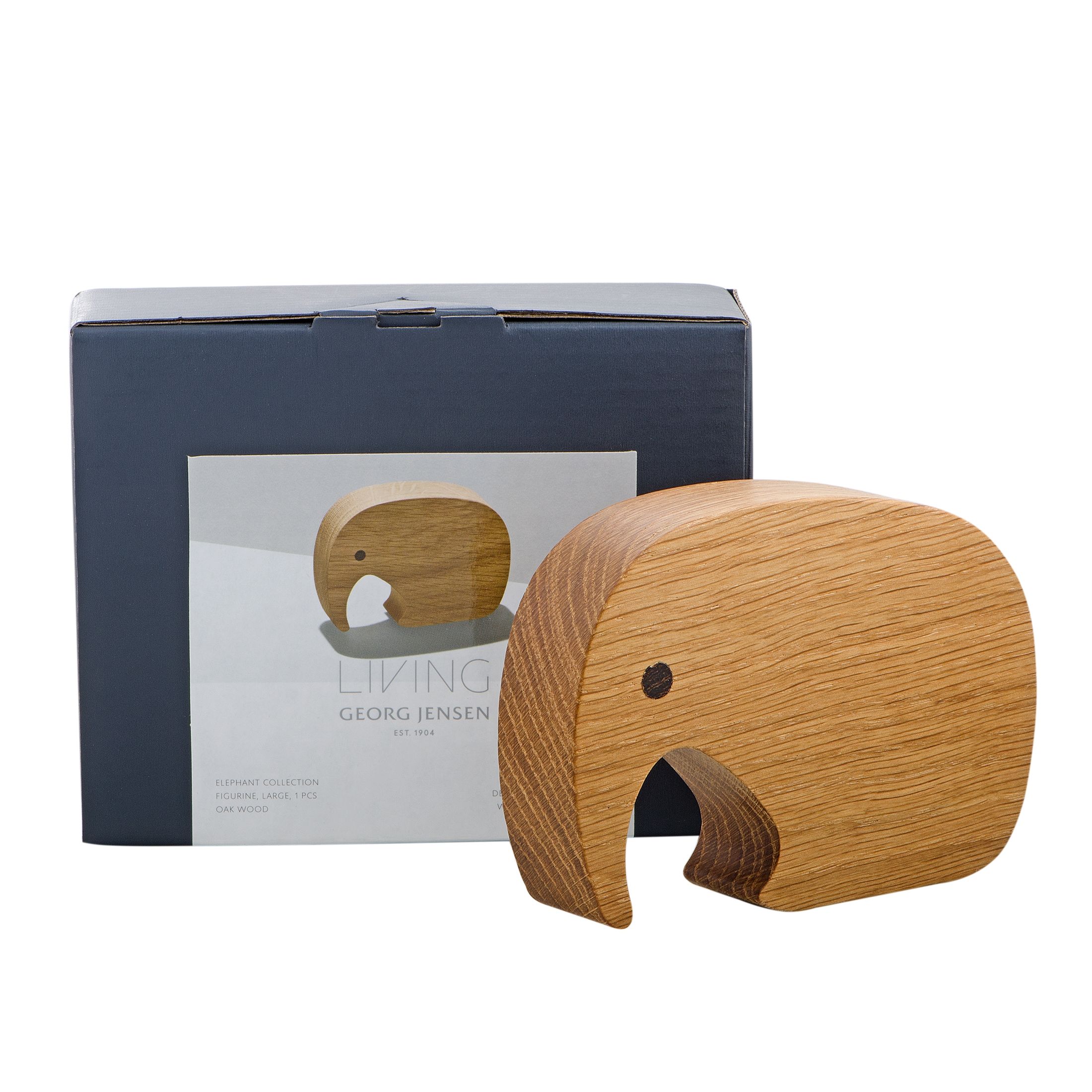 Georg Jensen Elephant Oak Wood Figurine