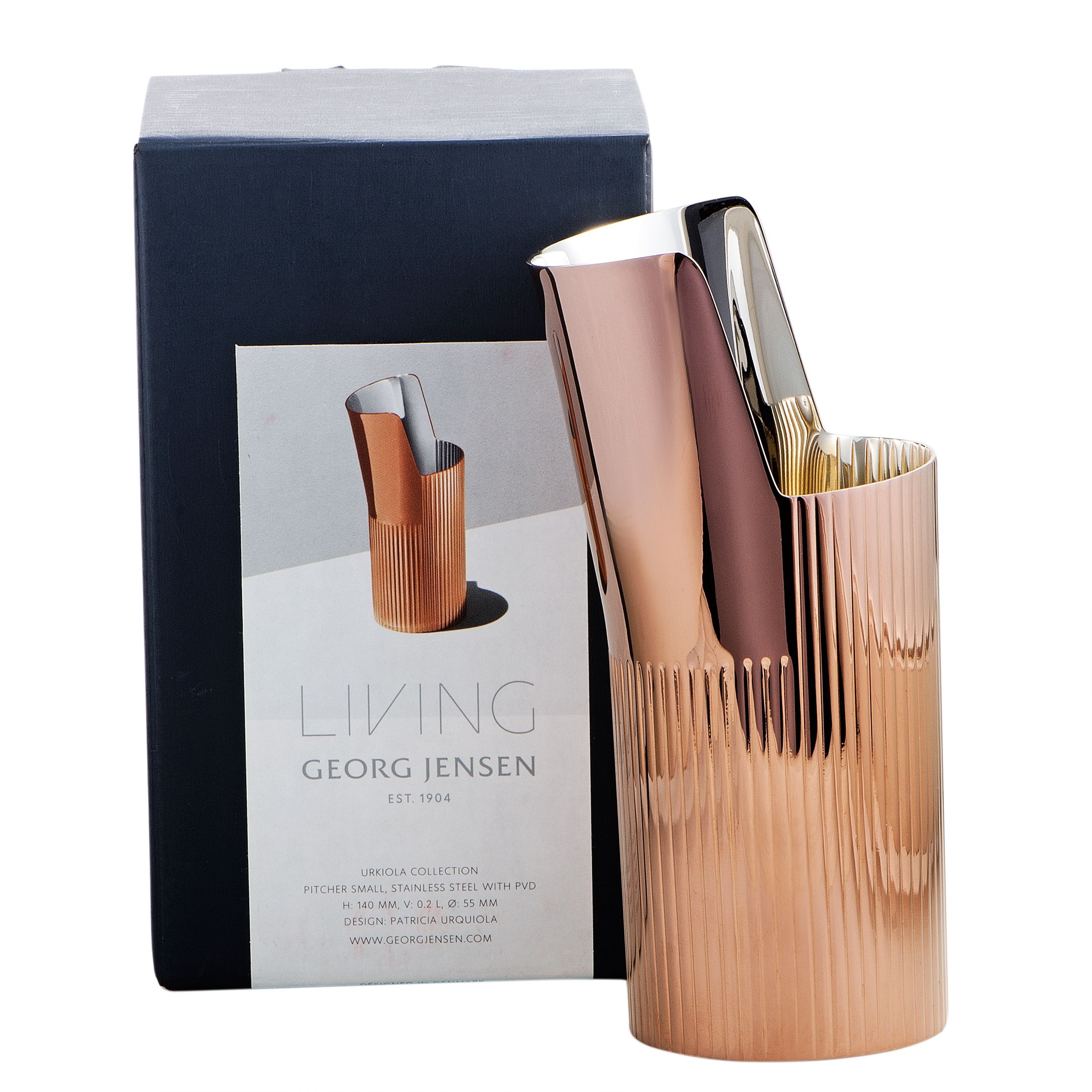 Georg Jensen Urkiola Stainless Steel and PVD Pitcher 0.2 L