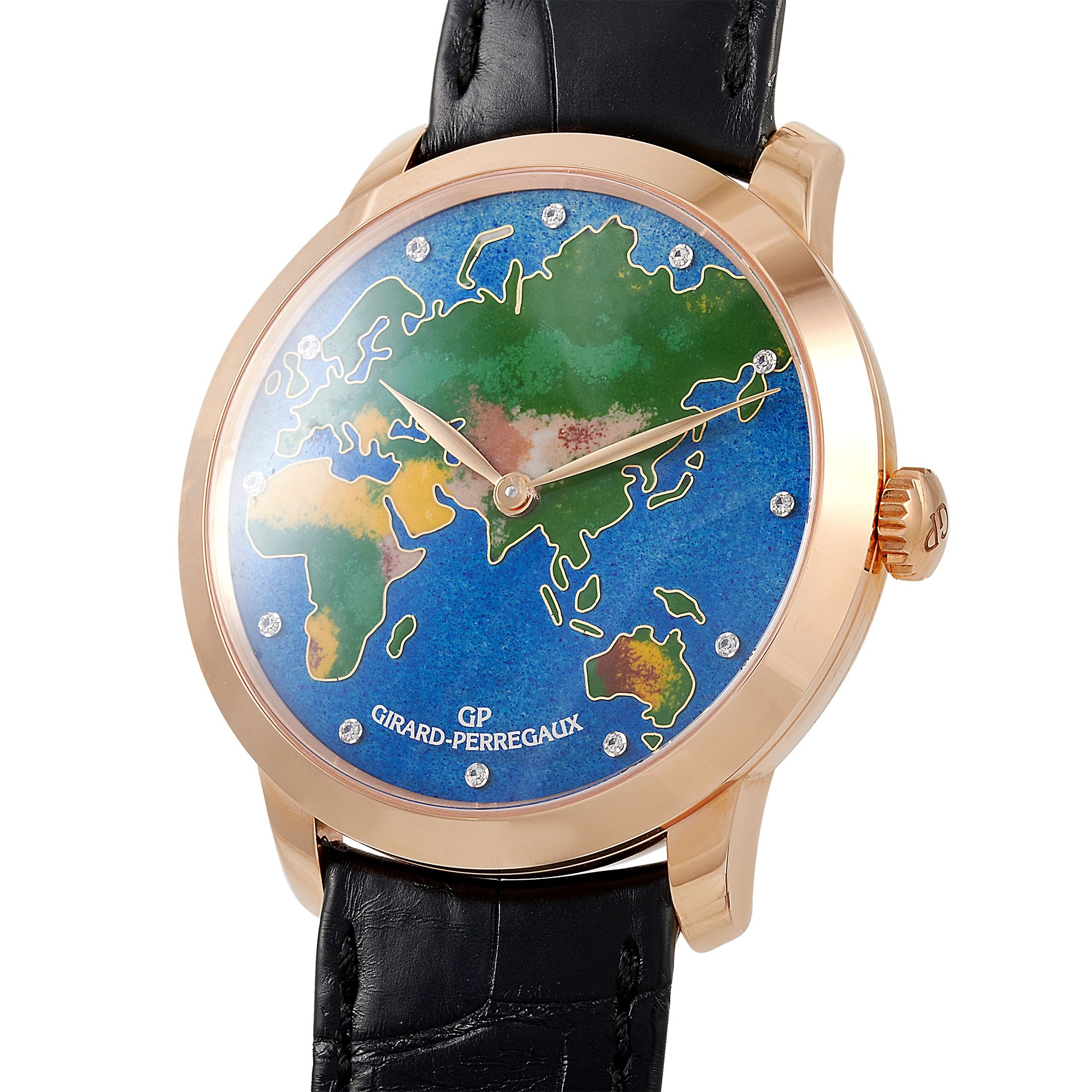 Girard Perregaux 1966 The World Limited Edition Cloisonné Enamel Dial Watch 49534-52-1329SBB6A