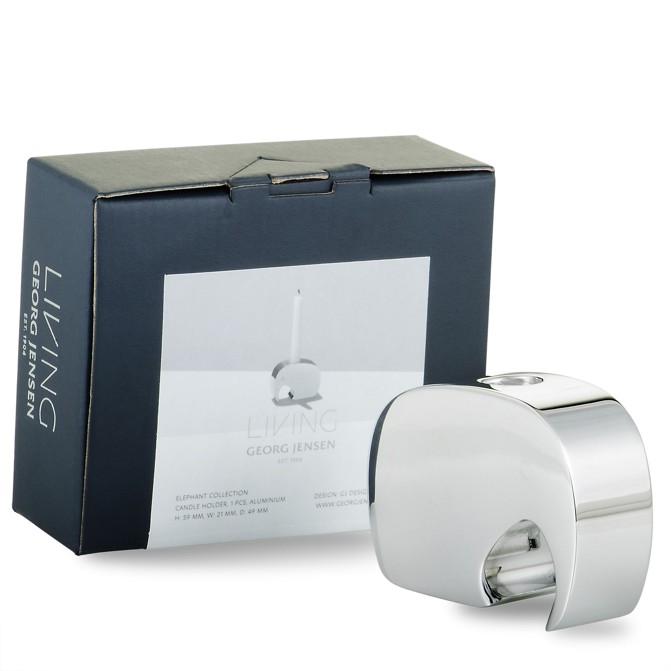 Georg Jensen Elephant Stainless Steel Candle Holder