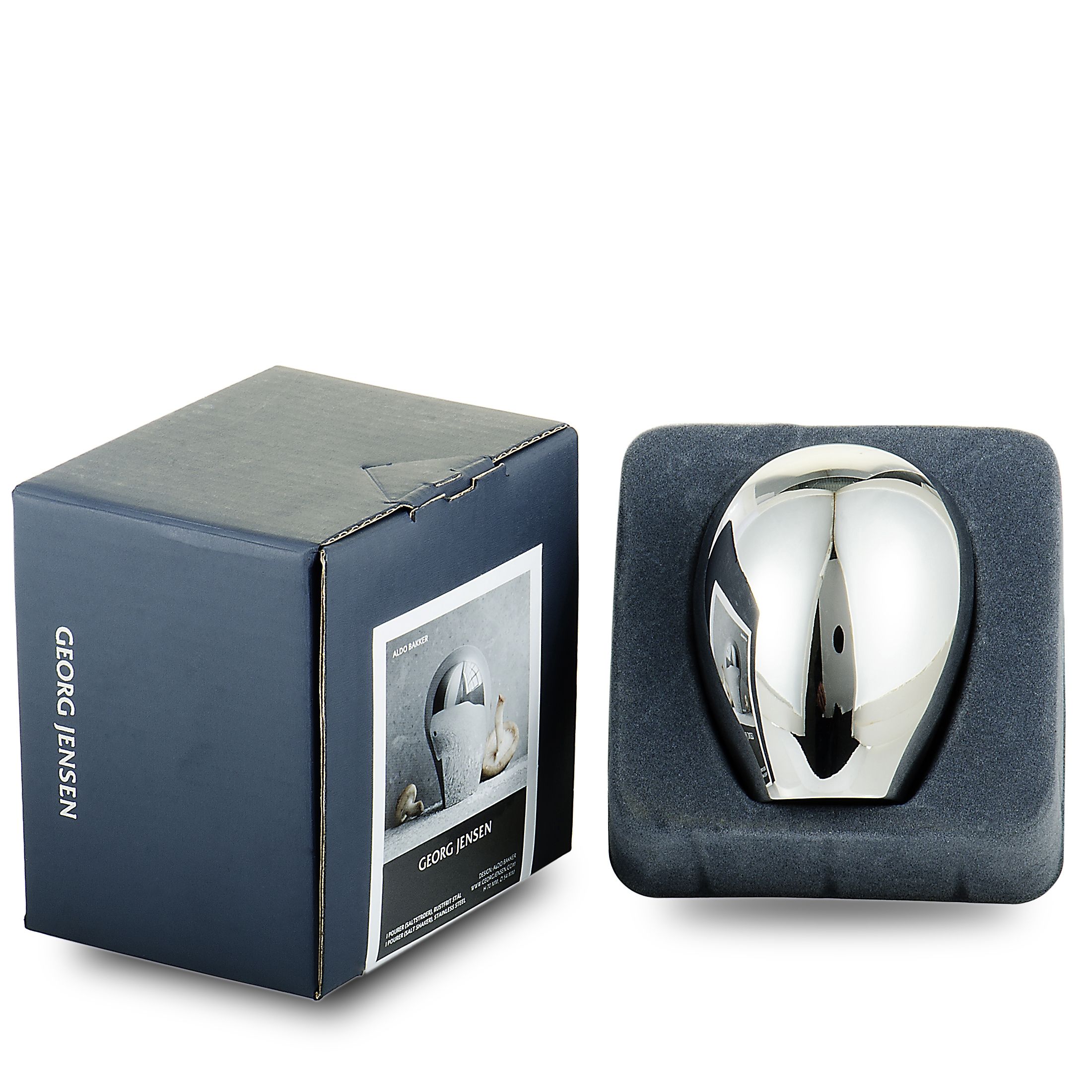 Georg Jensen Aldo Bakker Stainless Steel Salt Shaker