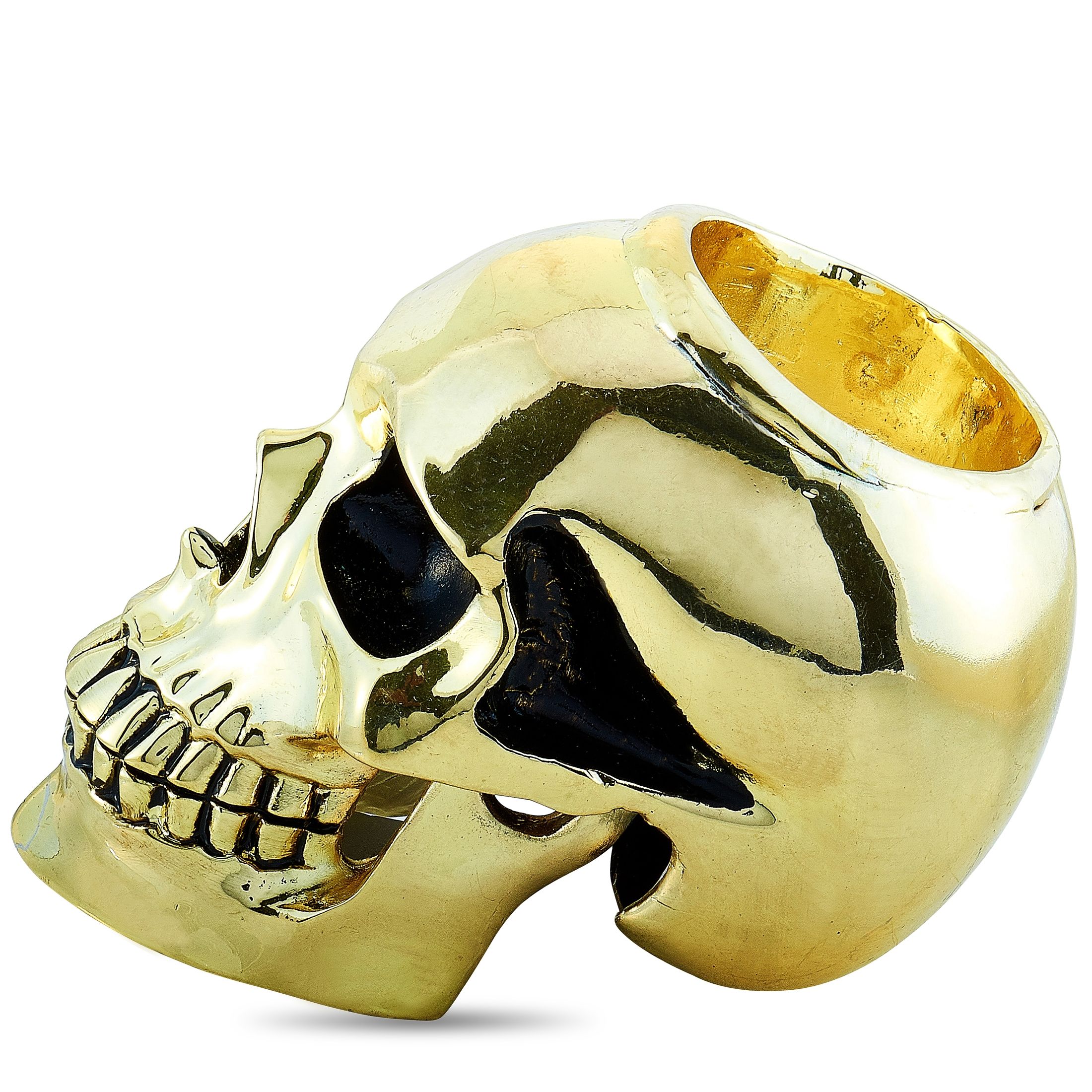 King Baby Skull Brass Alloy Candle Holder