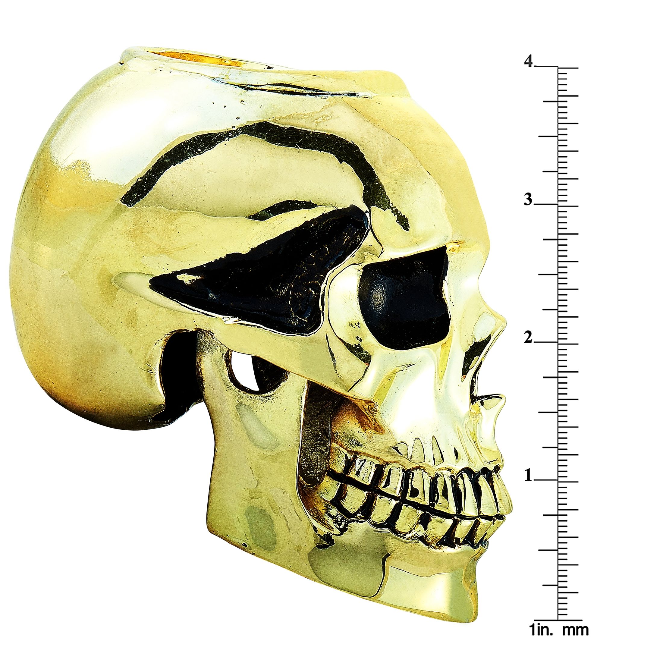 King Baby Skull Brass Alloy Candle Holder