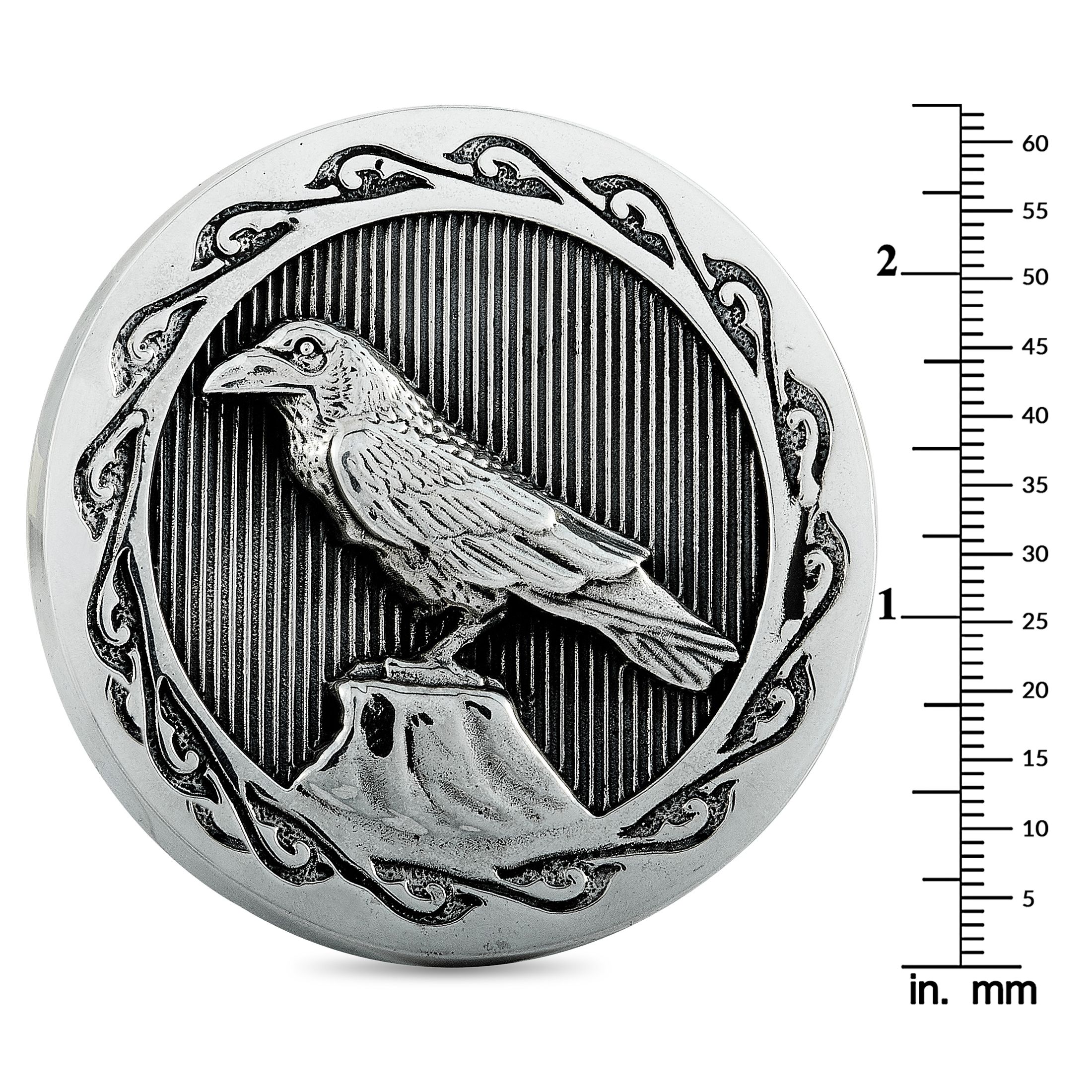 King Baby Sterling Silver Bamboo Wood Raven Stash Box