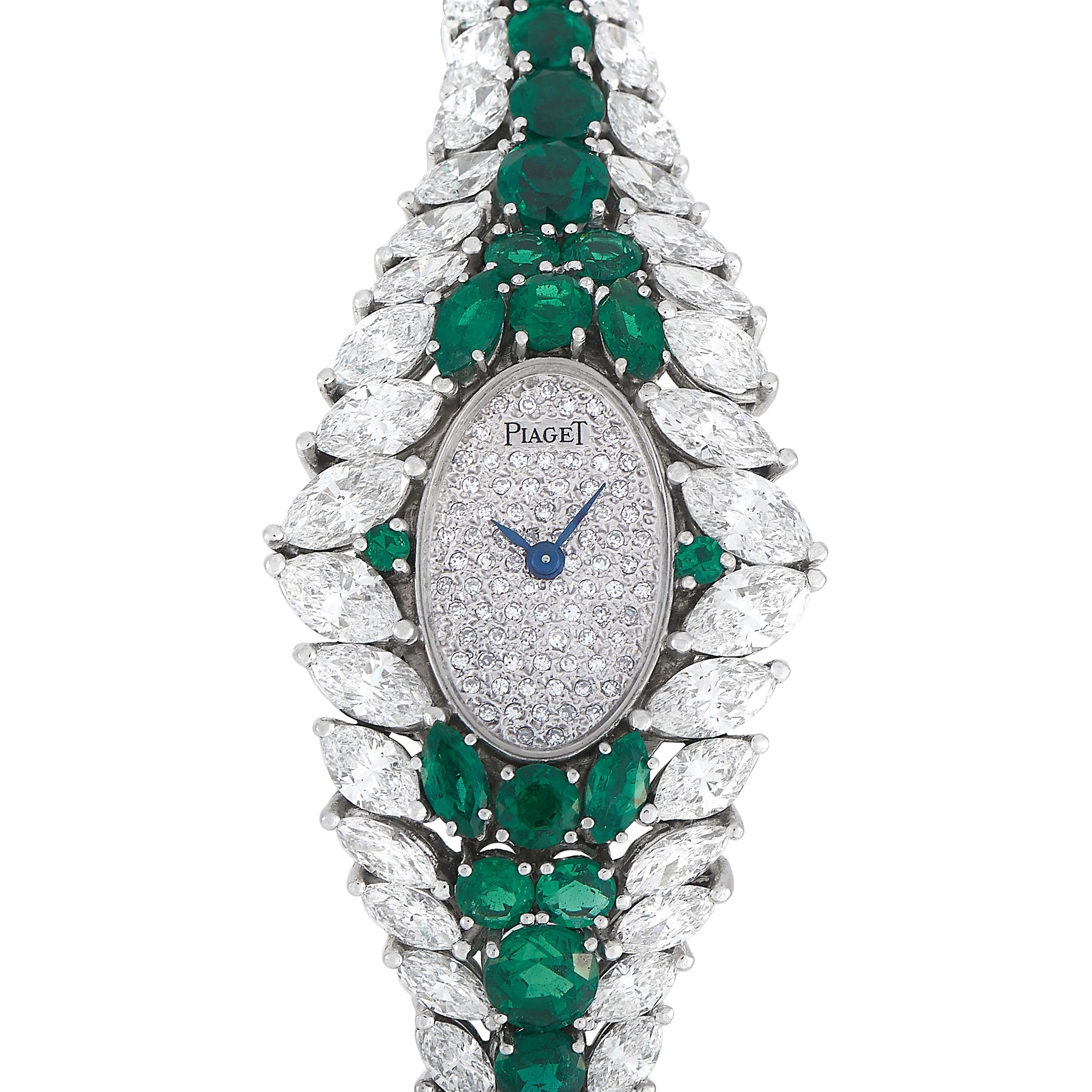 Piaget Diamond and Emerald Ladies Watch