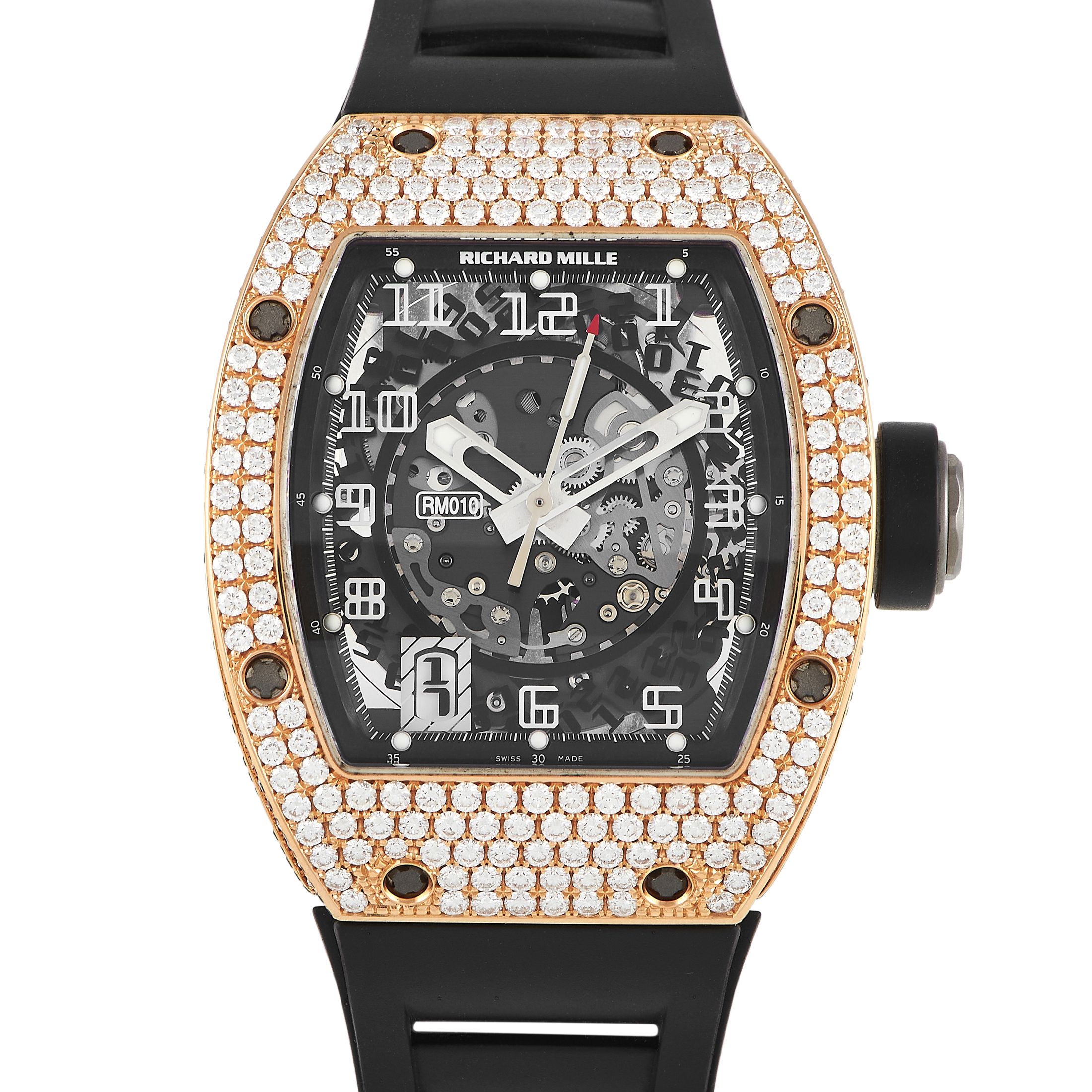 Richard Mille 18K Rose Gold Diamond Watch RM 010 AI RG
