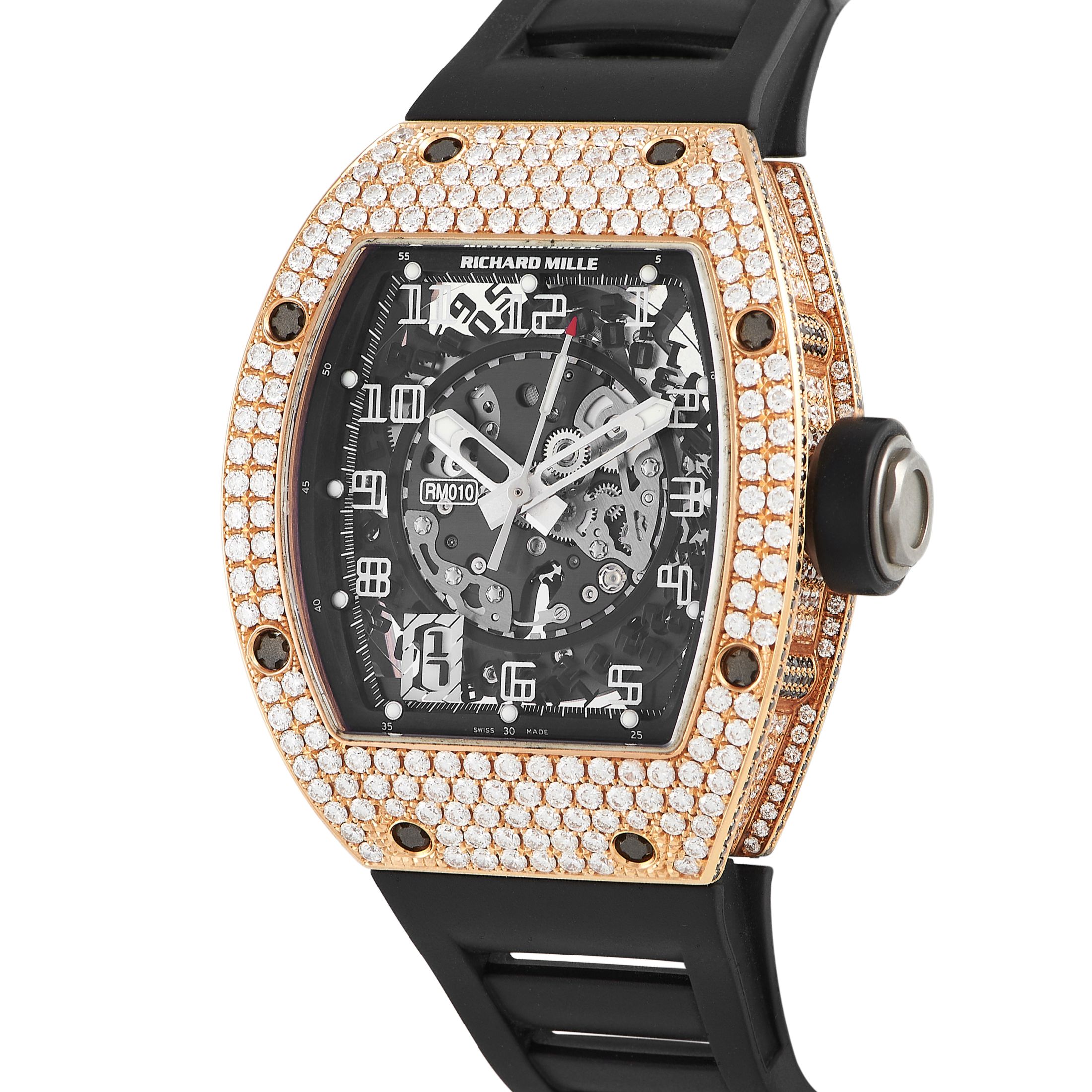 Richard Mille 18K Rose Gold Diamond Watch RM 010 AI RG