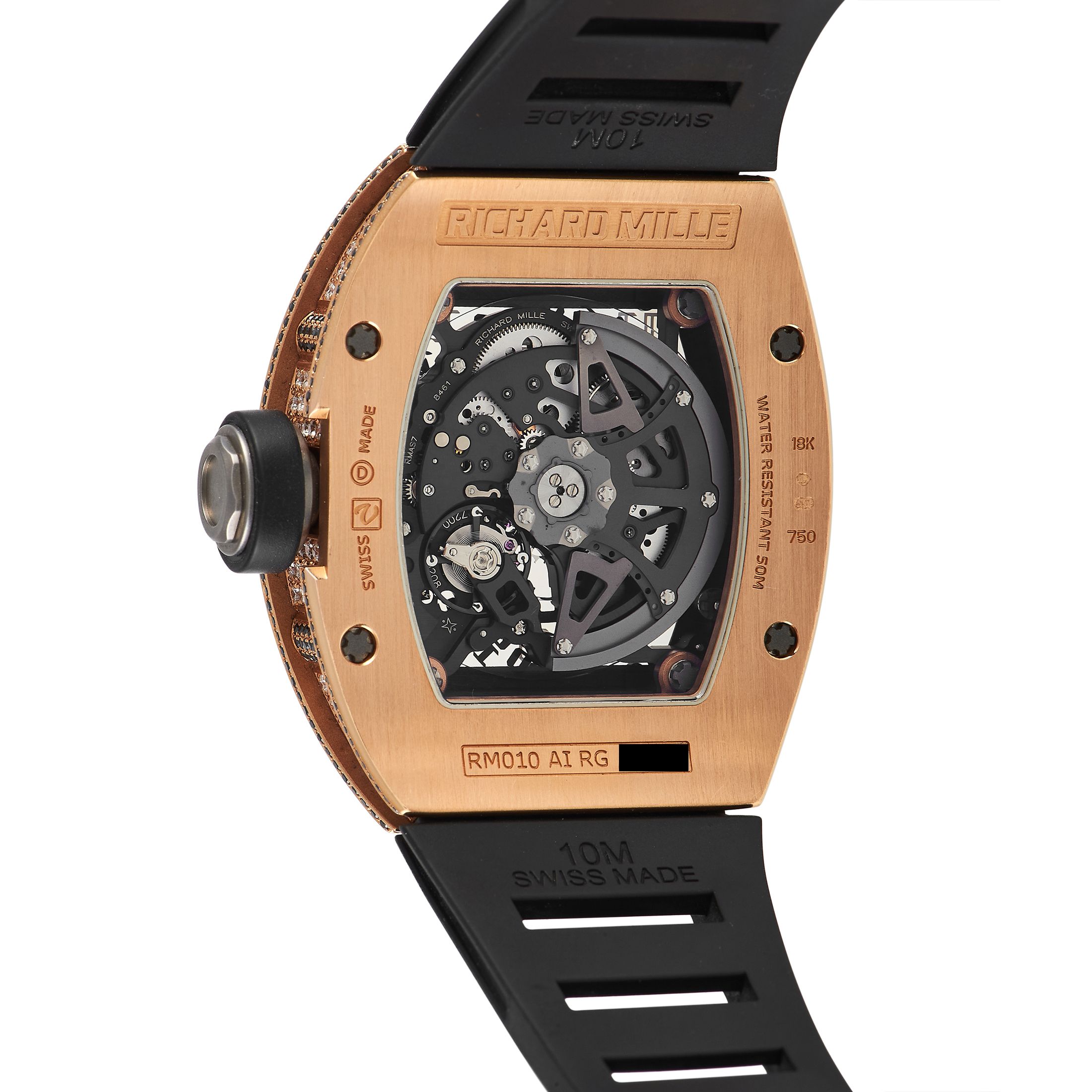 Richard Mille 18K Rose Gold Diamond Watch RM 010 AI RG