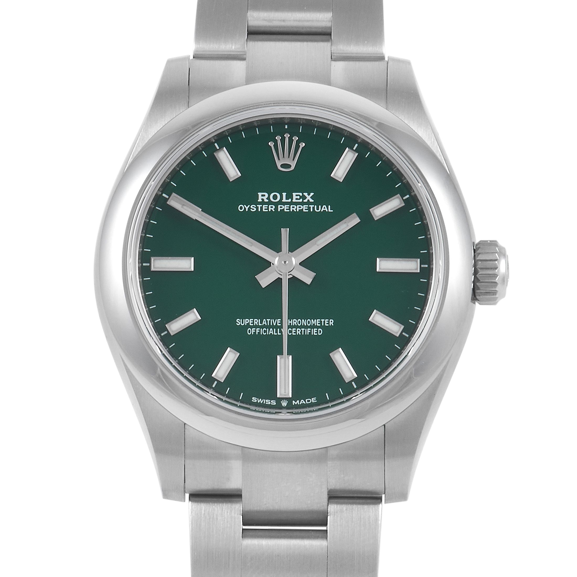 Rolex Oyster Perpetual 31 Green Dial Ladies Watch 277200