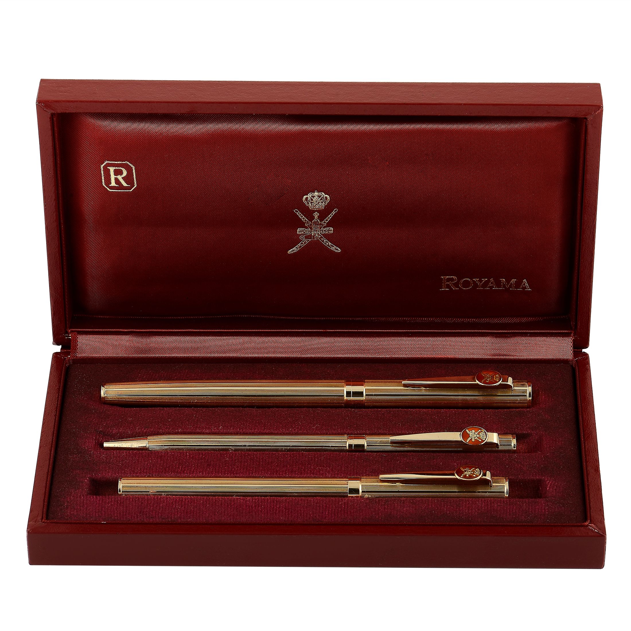 Royama 18K Yellow Gold Khanjar Pen Set