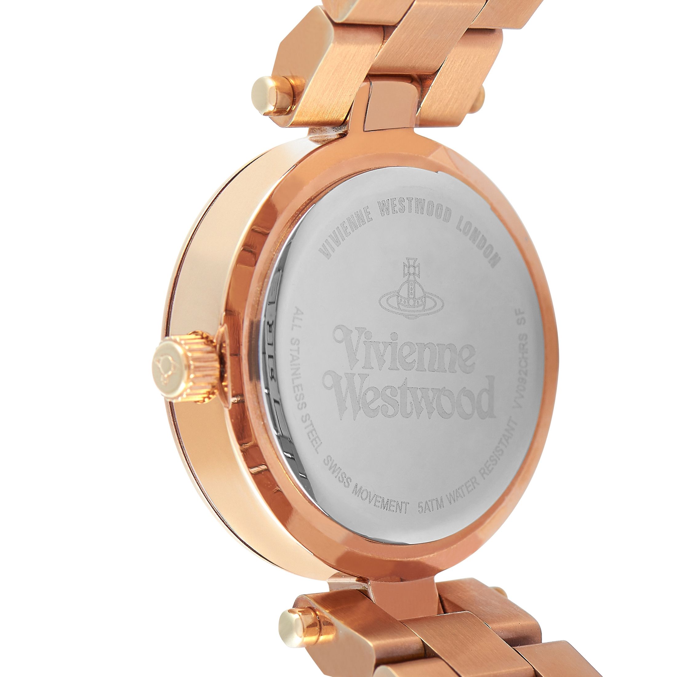 Vivienne Westwood Westbourne Stone Rose Gold-Tone Stainless Steel Watch VV092CHRS