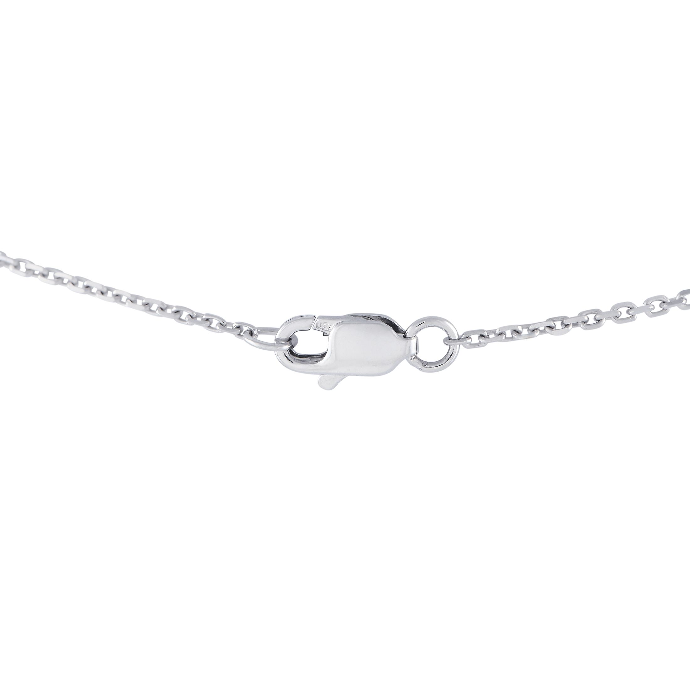 LB Exclusive 18K White Gold 0.75ct Diamond Pendant Necklace ANK-15451