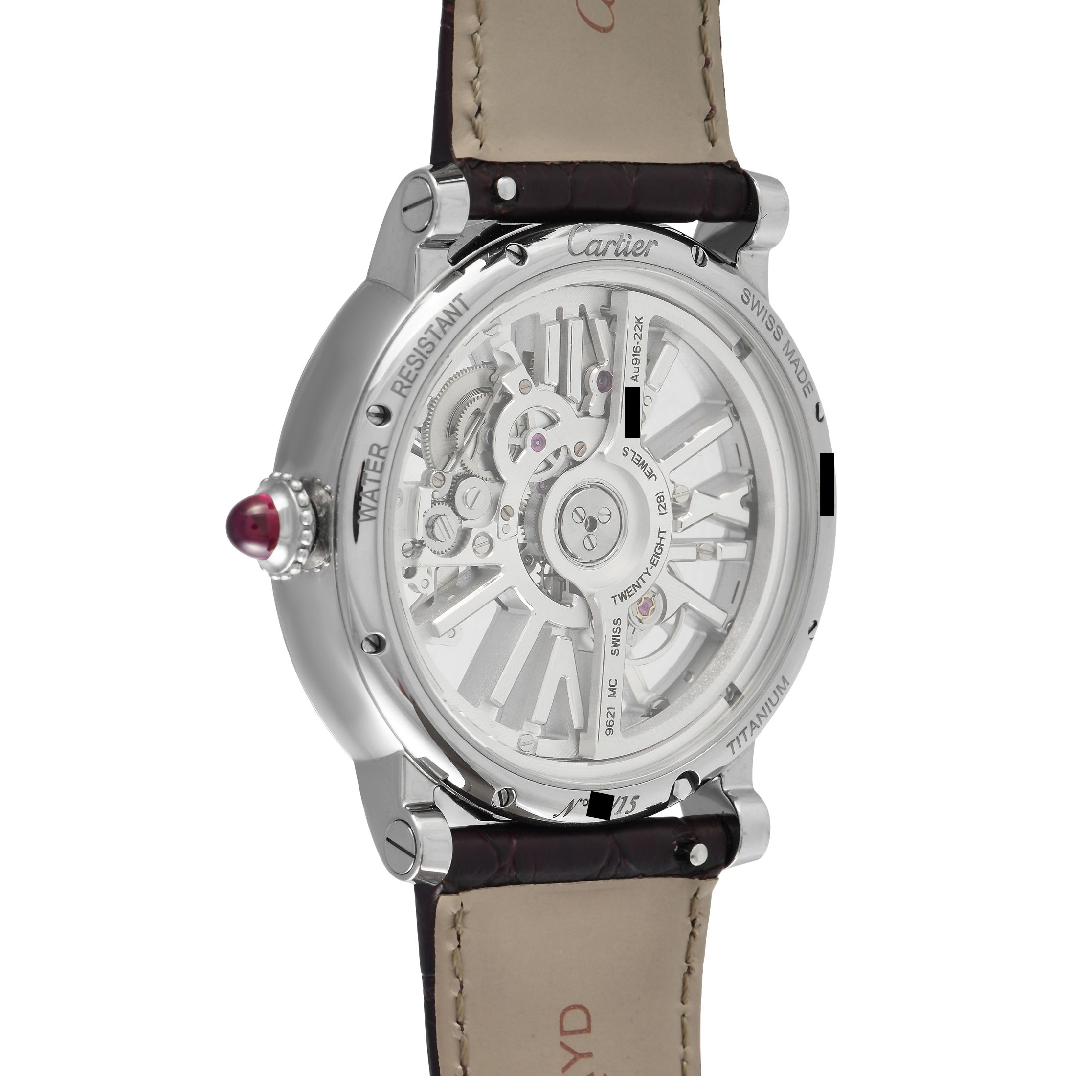 Cartier Rotonde de Cartier Skeleton Red Enamel Watch WHRO0047