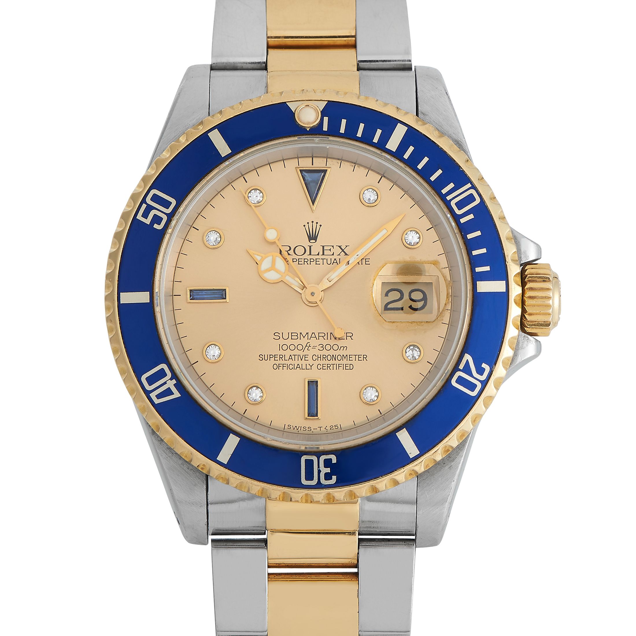 Rolex Submariner Serti Dial Watch 16613