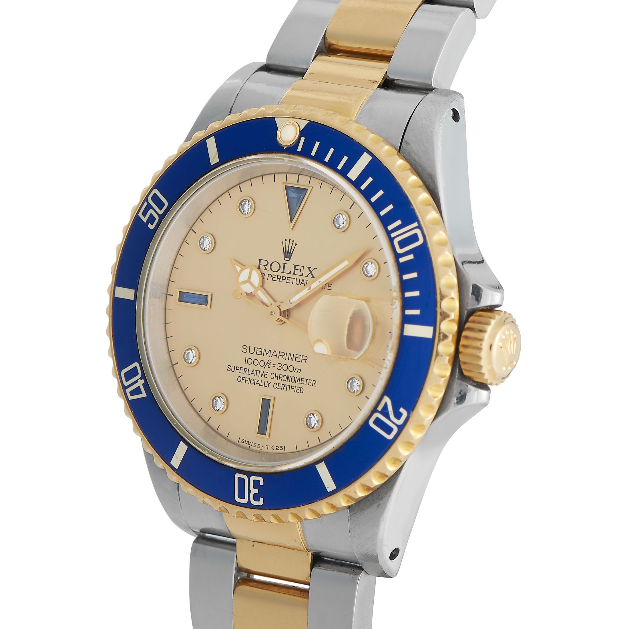 Rolex Submariner Serti Dial Watch 16613