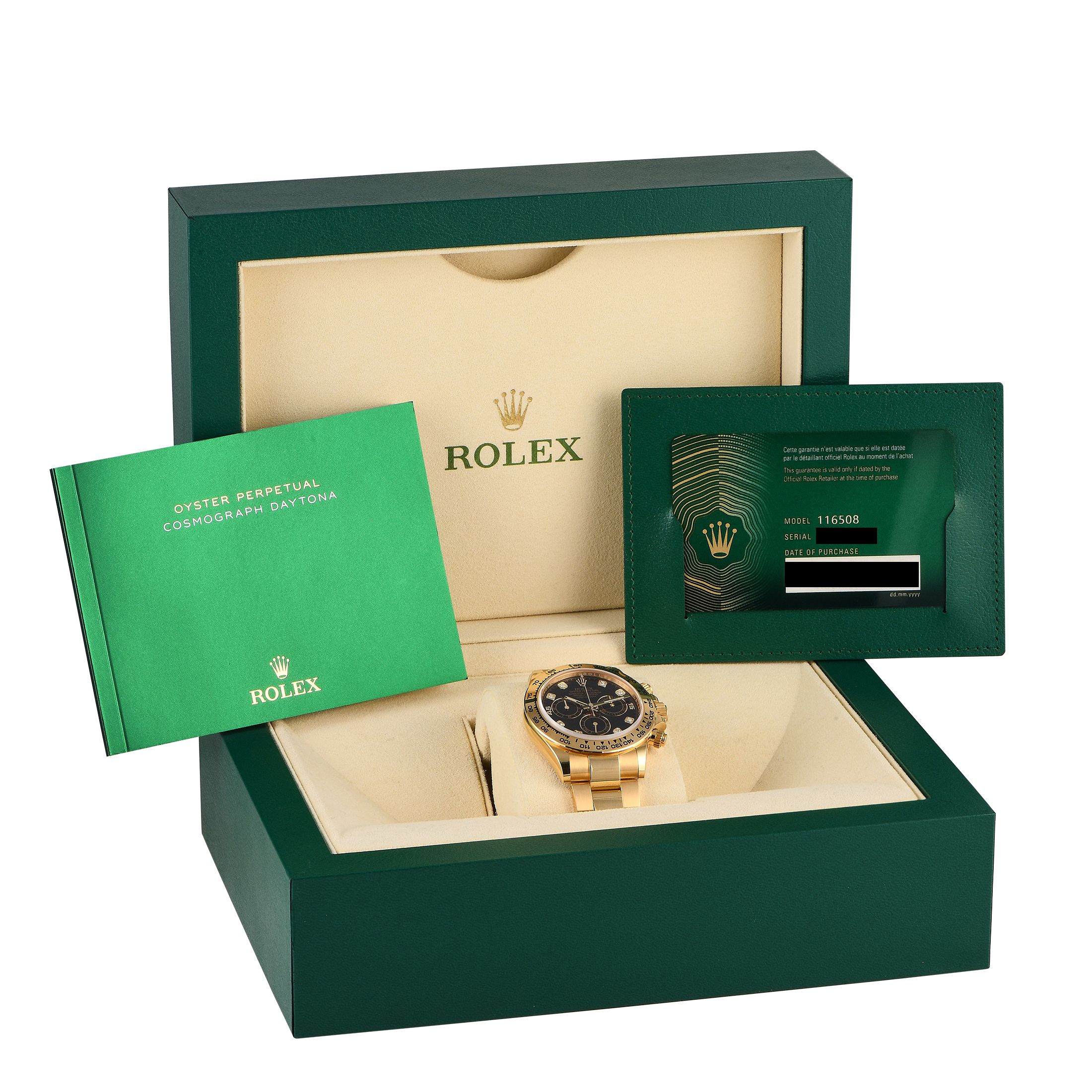 Rolex Daytona Black Diamond Dial Watch 116508