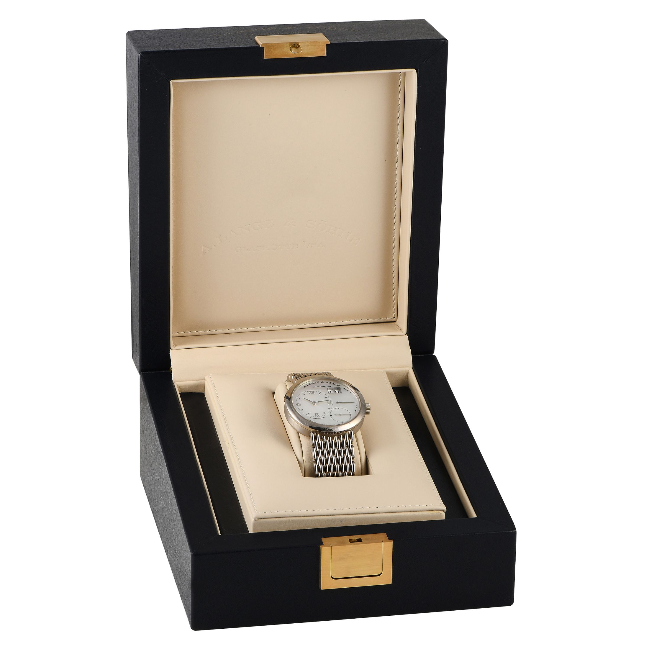 A. Lange & Sohne Soirée Lange 1 White Gold Mother of Pearl Dial Watch 160.029