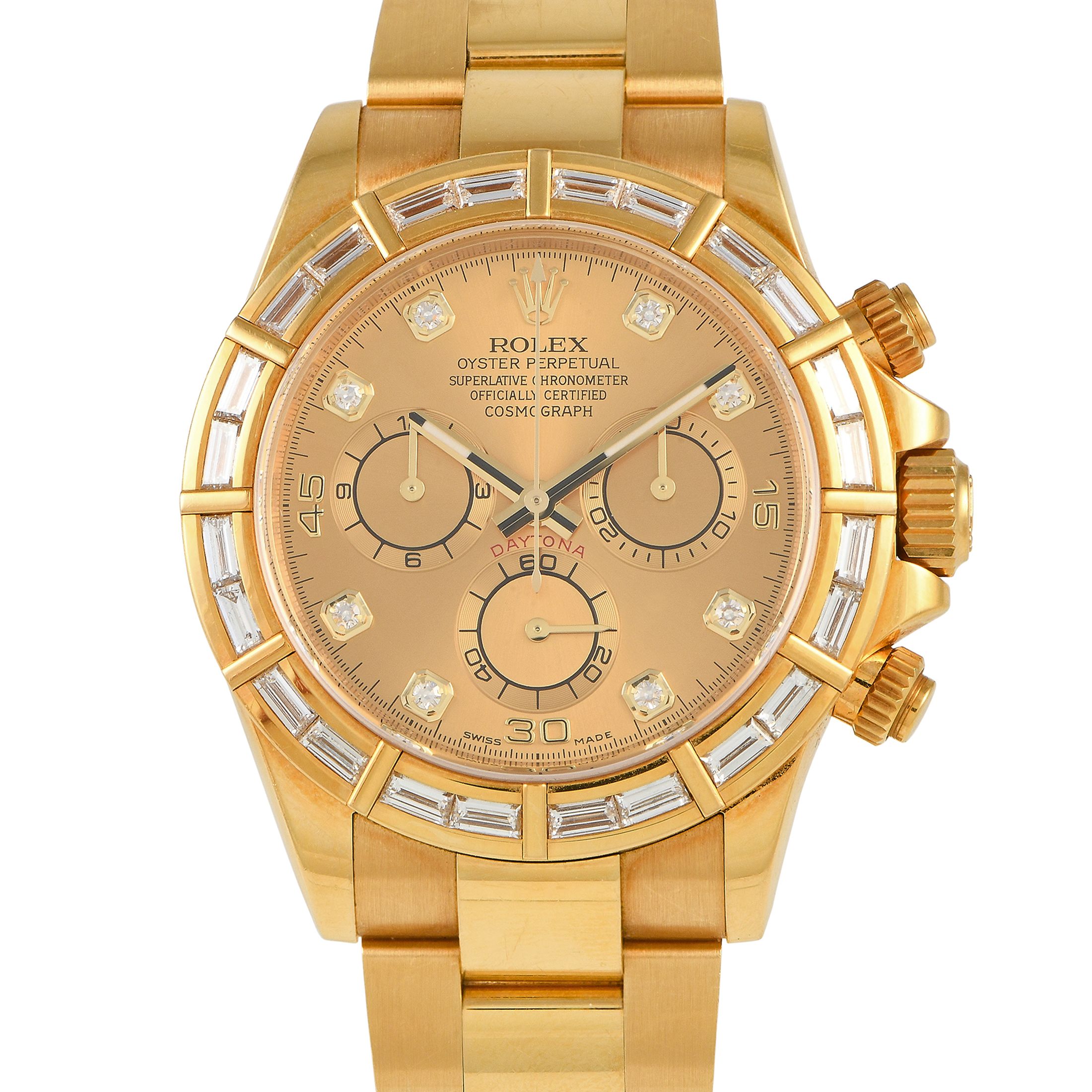 Rolex Daytona Baguette Diamond Bezel Watch 116568BR