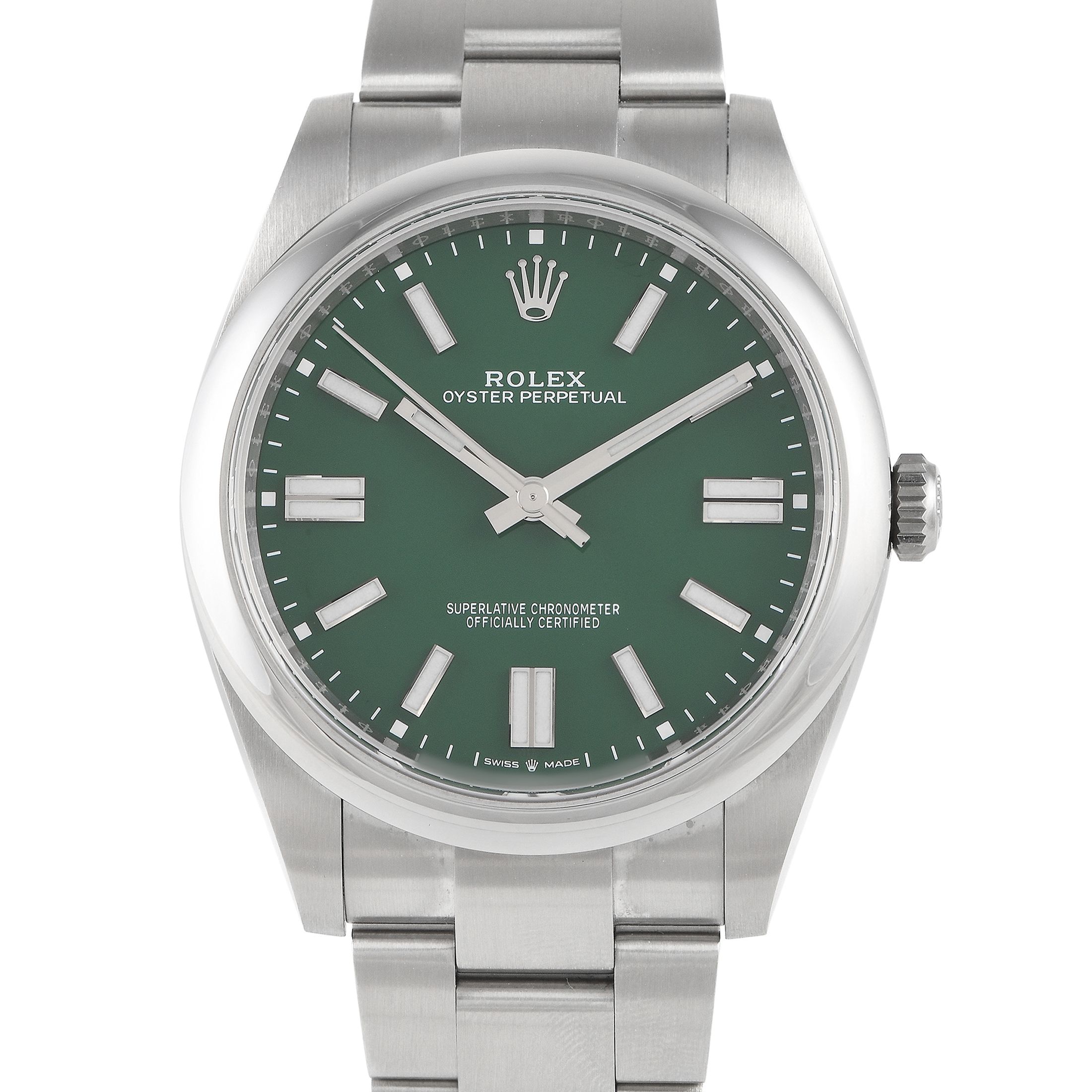 Rolex Oyster Perpetual 41 Green Dial Watch 124300